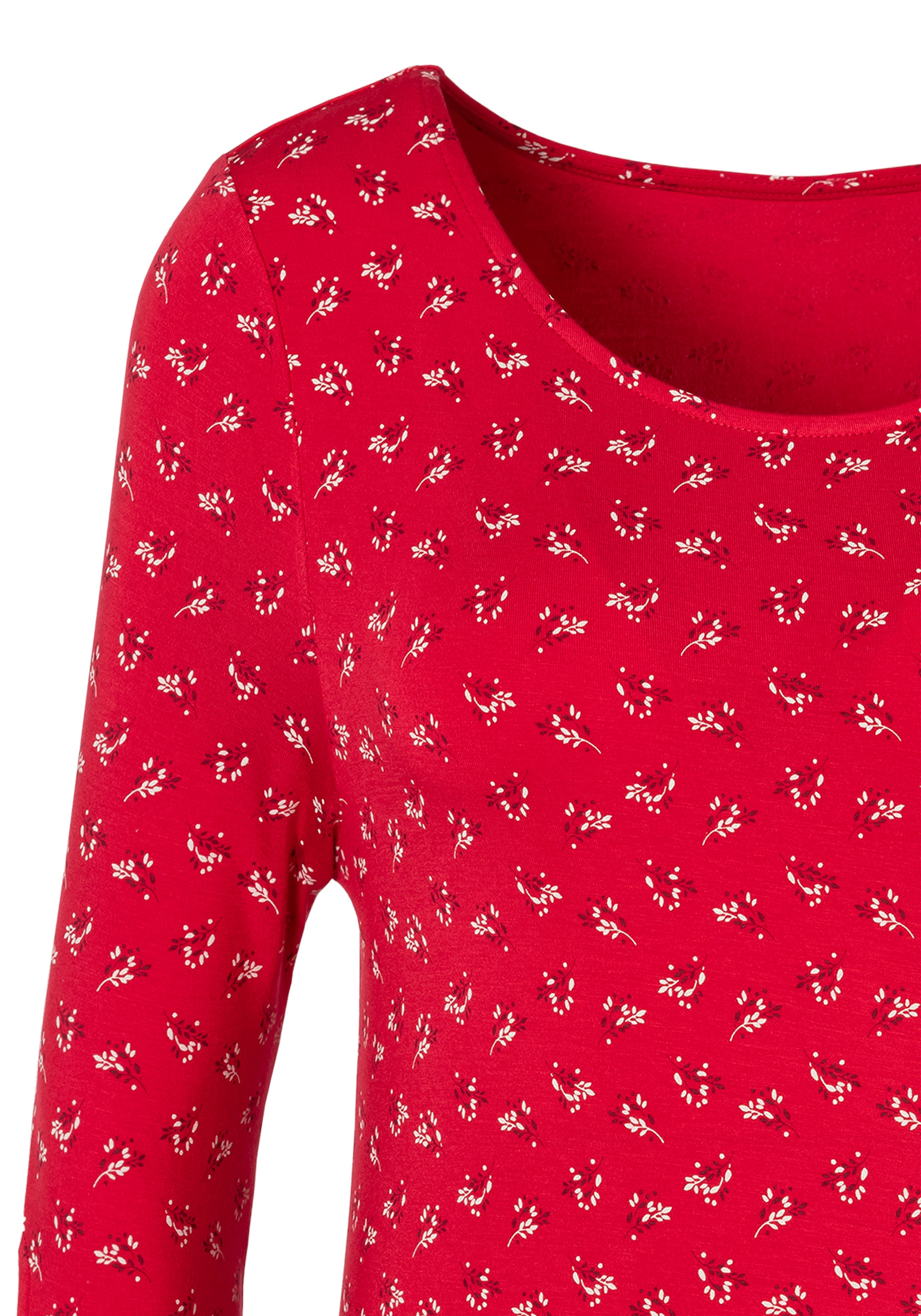 LASCANA 3/4-Arm-Shirt »mit kleinem Cut-Out am Ärmelsaum«, aus weichem Viskose-Stretch