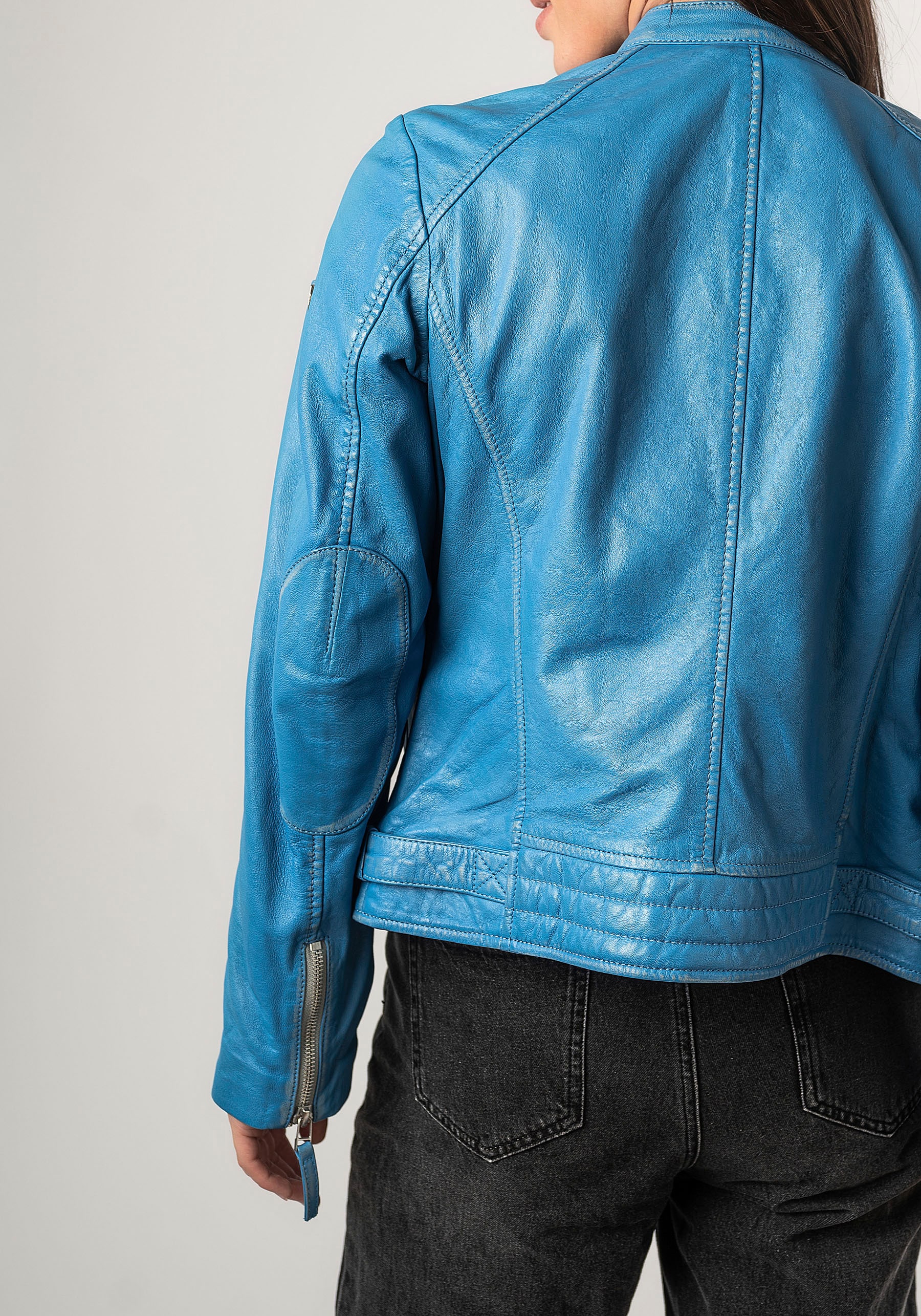 Mauritius Lederjacke »MWFilla«, mit kleinem Stehkragen