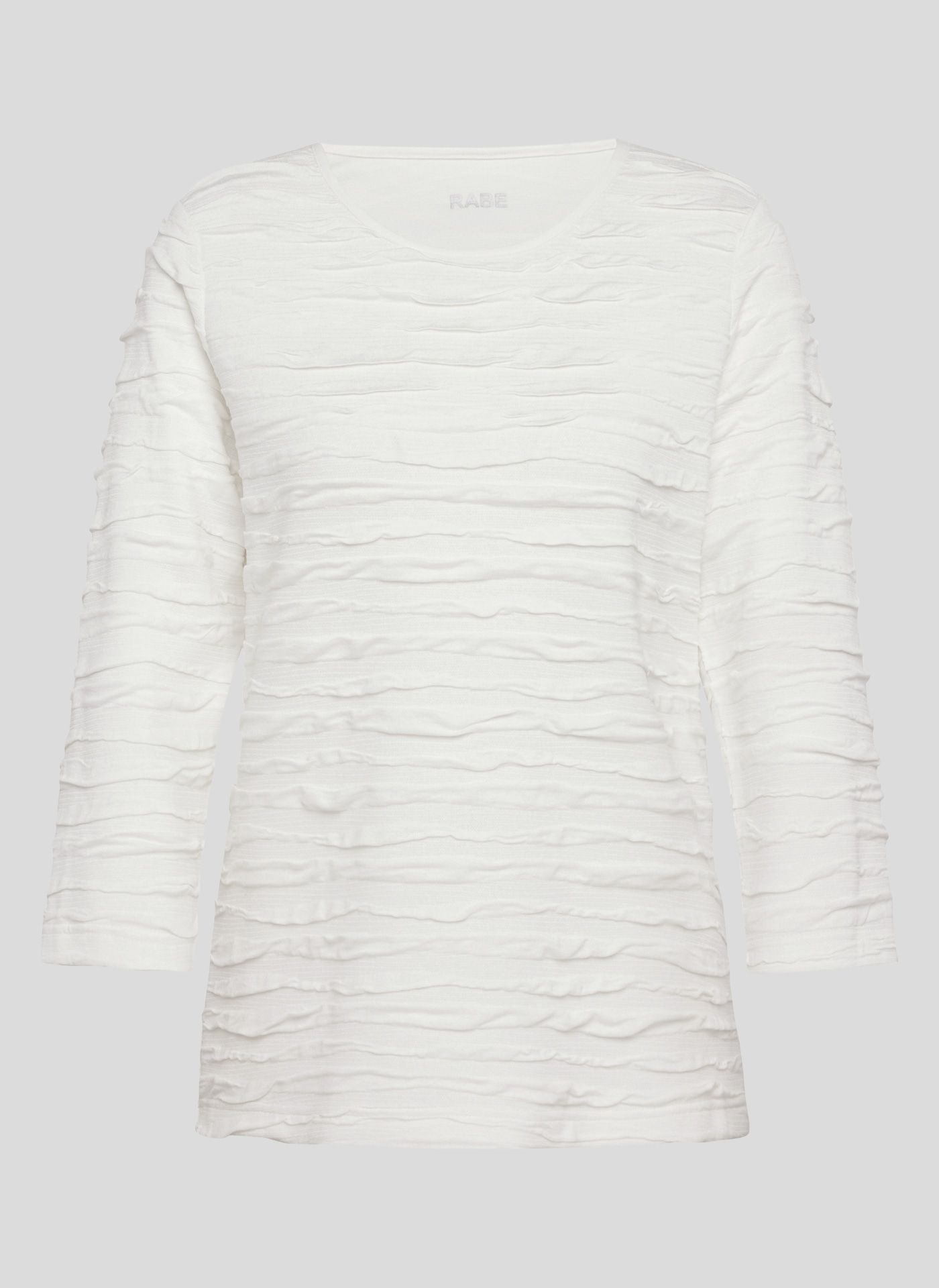 Rabe 3/4-Arm-Shirt, mit Wellen-Struktur