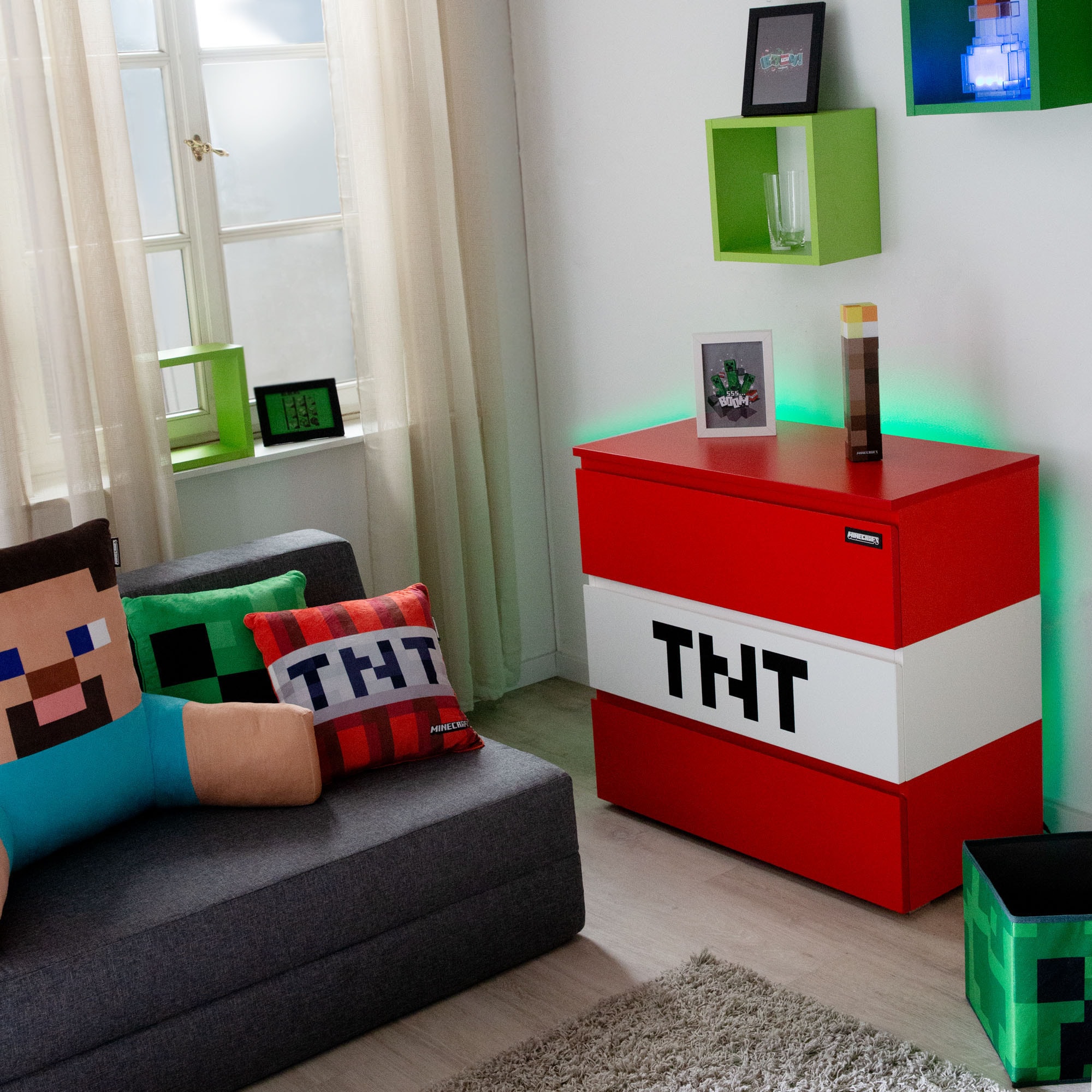 Phoenix Kommode »Minecraft TNT Kommode« inkl Beleuchtung