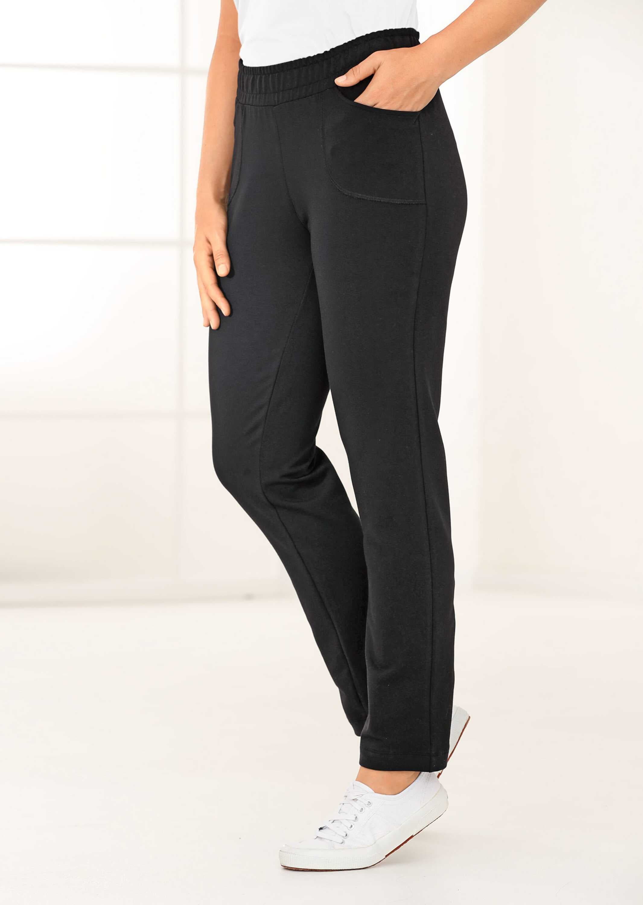 GOLDNER Stoffhose »Kurzgröße Sportive Loungehose, elastischer Bund«  Flatlocknähten