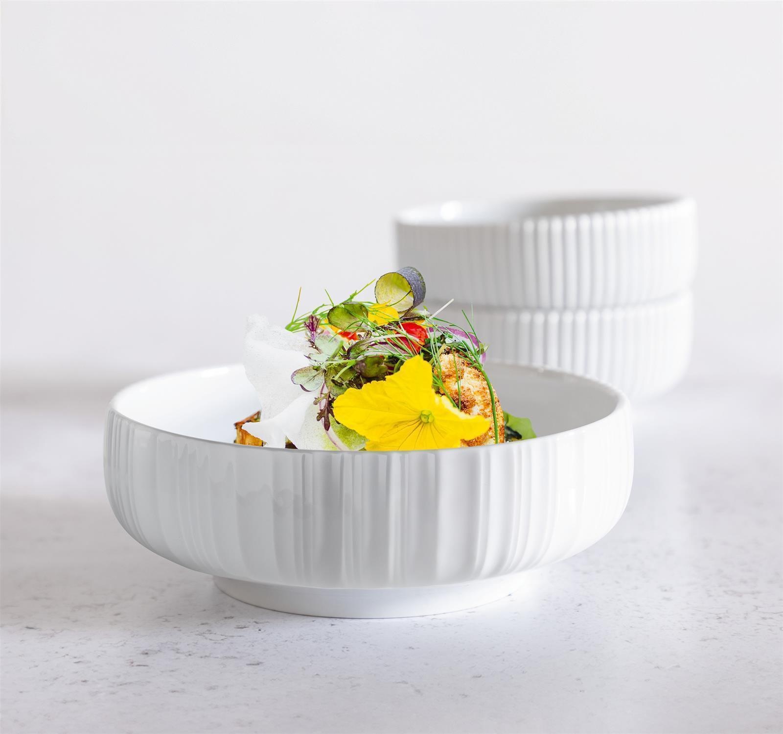 Seltmann Weiden Schale »Schüssel-Set Sento Relief ø 16 cm 6-tlg. weiß« 6 Stk. aus Porzellan Spülmaschinengeeignet, Mikrowellengeeignet, Ofenfest, Salamandergeeignet, Kühlschrankgeeignet, Gefrierschrankgeeignet