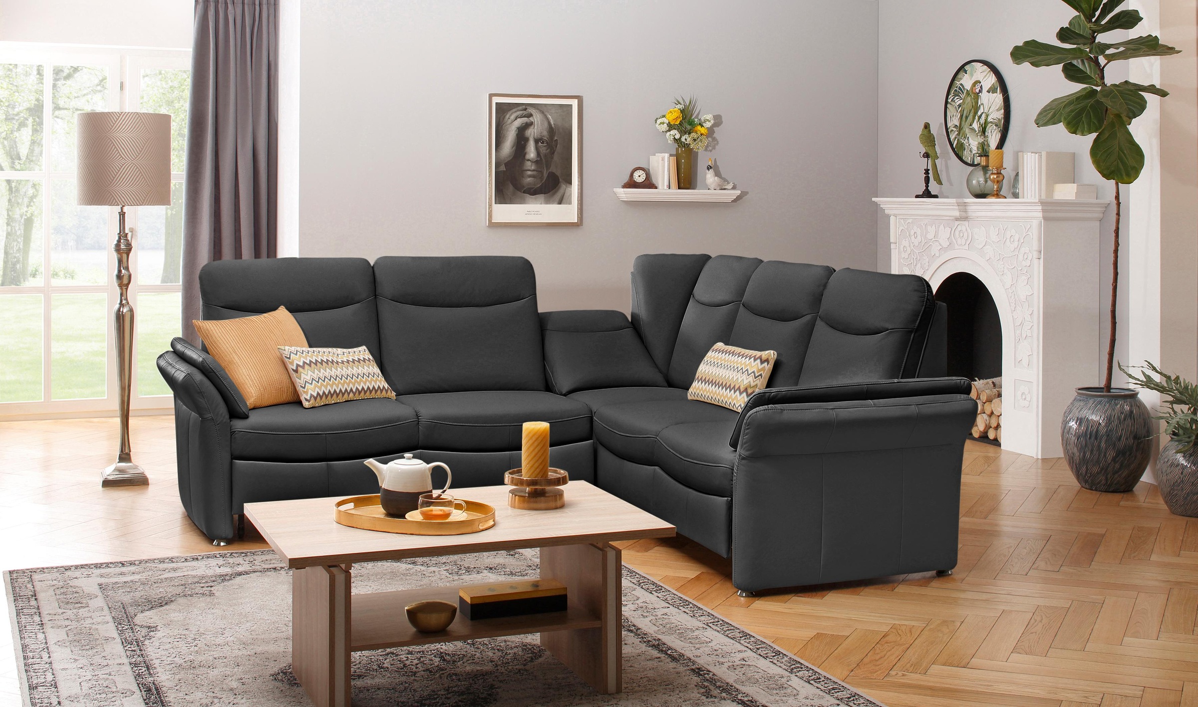 Home affaire Ecksofa »Tahoma L-Form«, mit Armlehnfunktion, wahlweise Bettfunktion, Schublade, Relaxfunktion