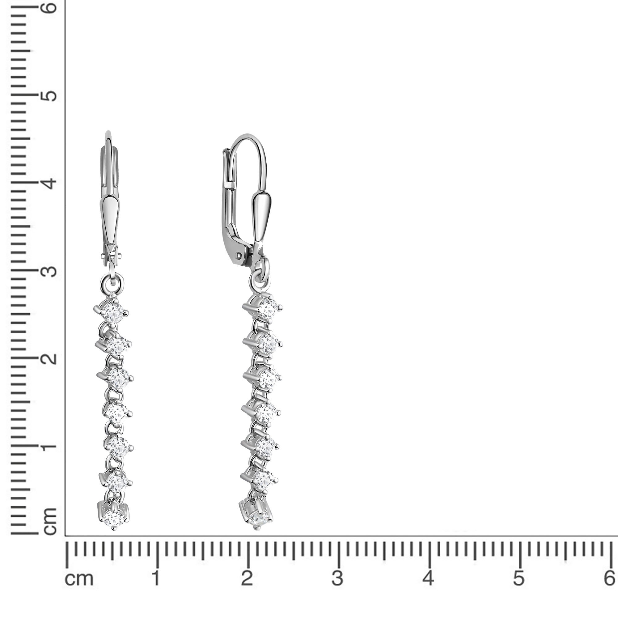 Firetti Paar Ohrhänger »Schmuck Geschenk Silber 925 Ohrschmuck Ohrringe« mit Zirkonia (synth.)