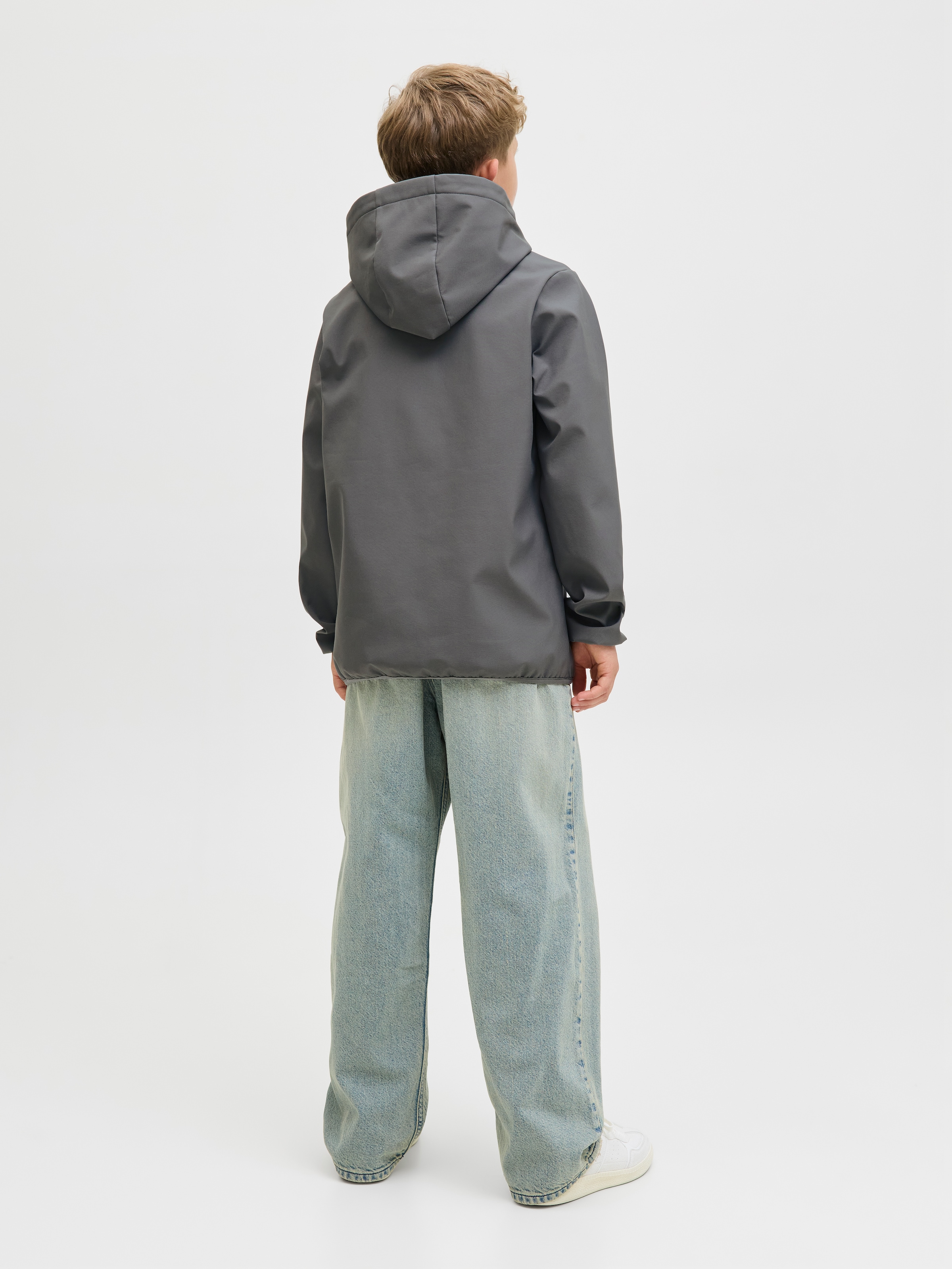 Jack & Jones Junior Softshelljacke »JJTHEO wasserabweisend und pflegeleicht für Alltag«, mit Kapuze, unifarben, modisch, regular fit, Web, Kapuze