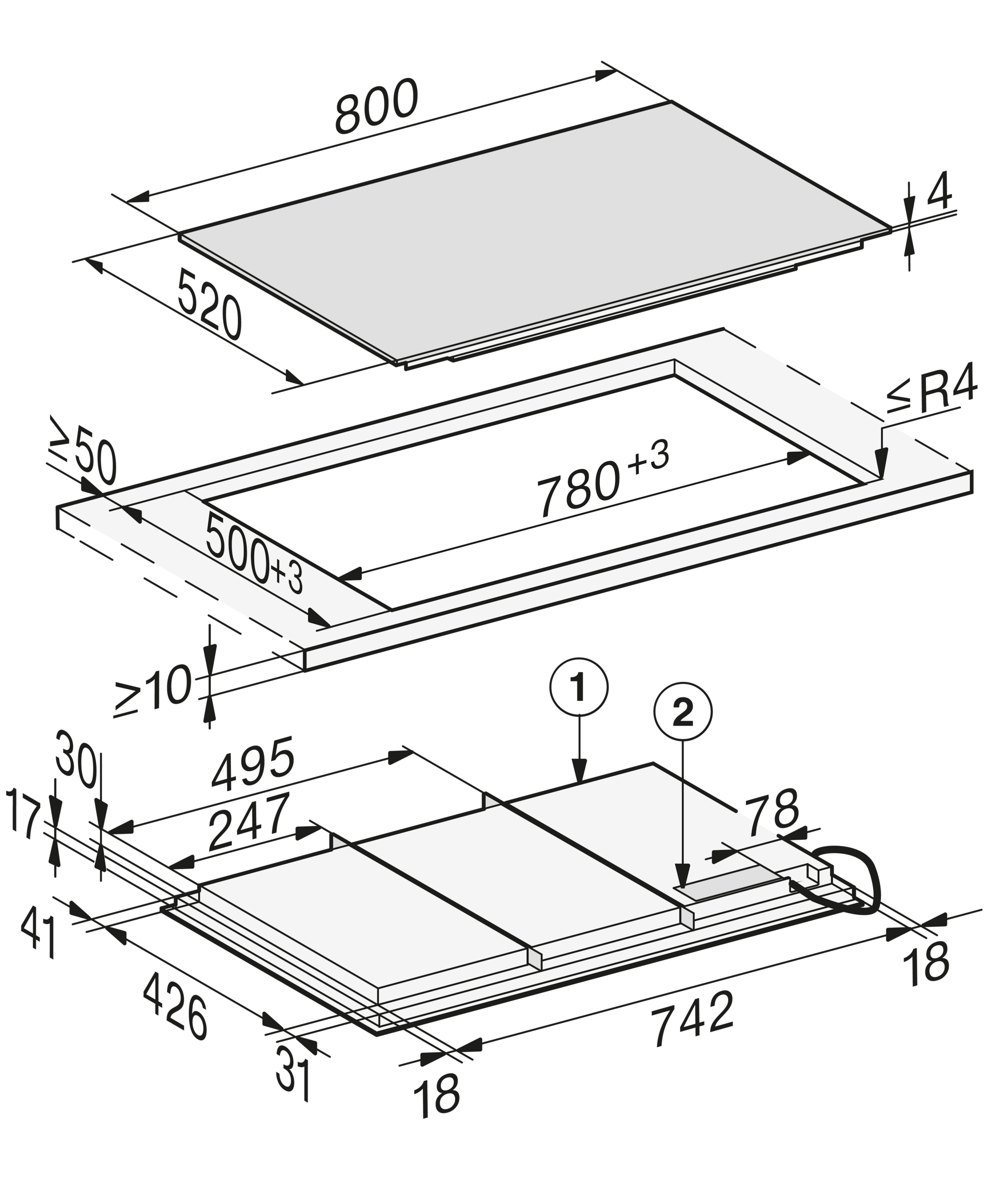 Miele Flex-Induktions-Kochfeld »KM 7878-1 FL Diamond«