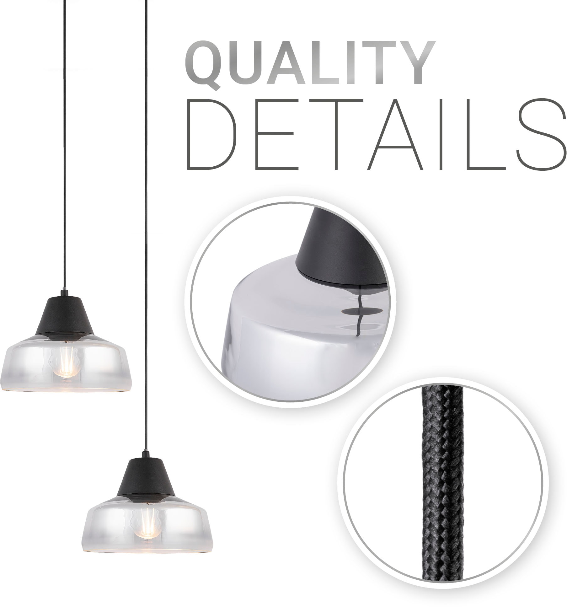 Paco Home Pendelleuchte »DIARA« E27 Glas Esszimmer Lampe Hängeleuchte Modern Vintage Industrial E27