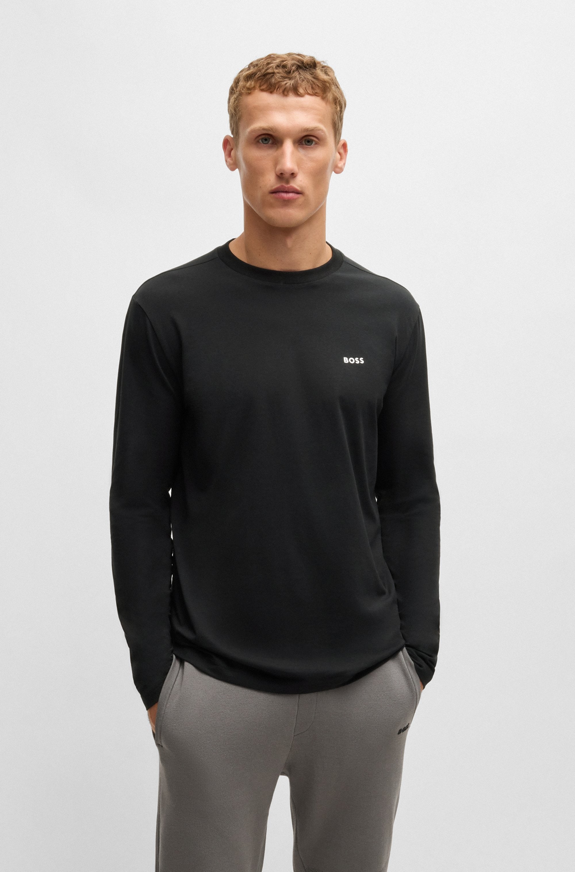 BOSS GREEN Langarmshirt »Tee Long« mit Rundhalsausschnitt