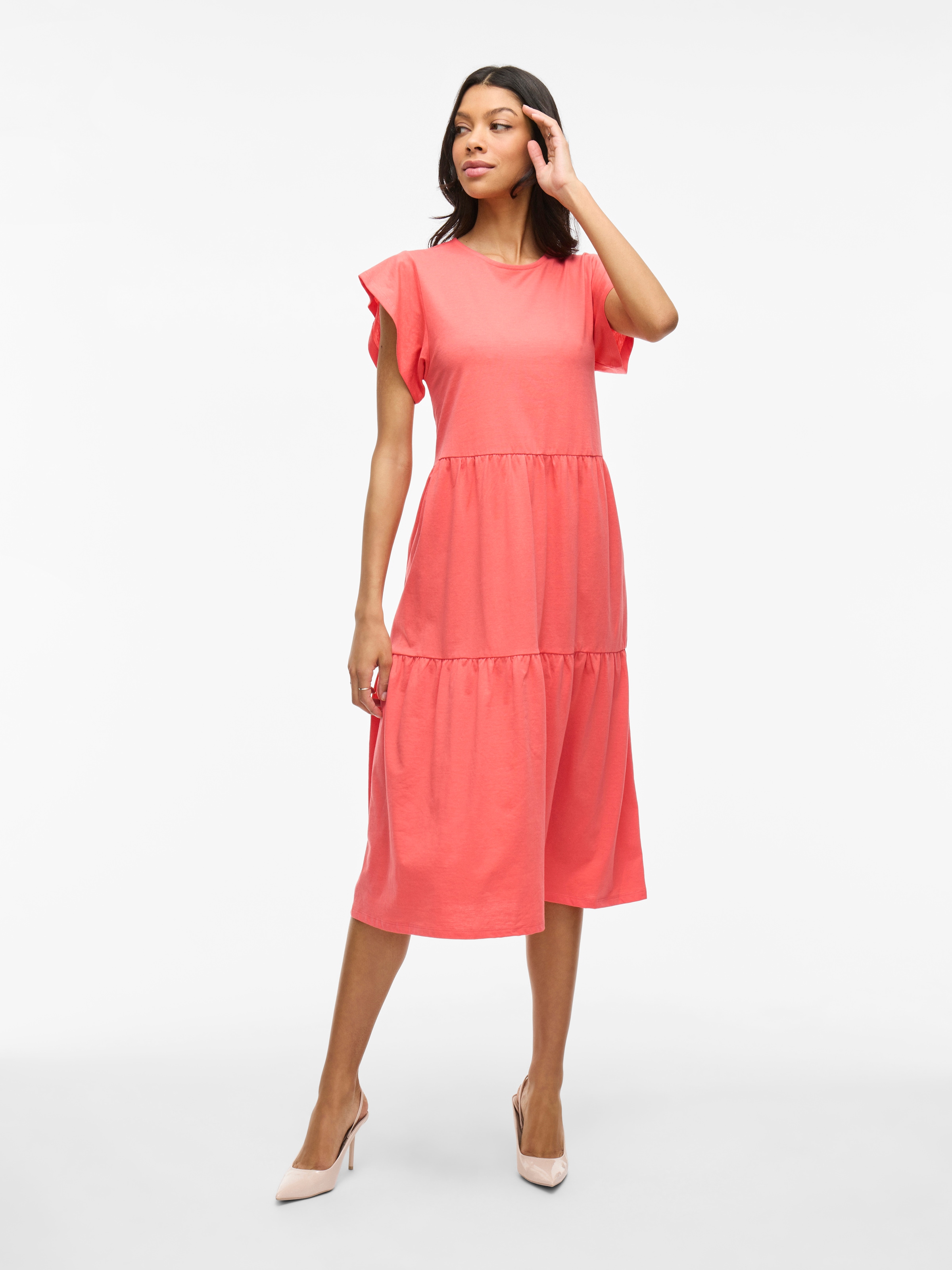 Vila Sommerkleid »VISUMMER S/S MIDI DRESS - NOOS«