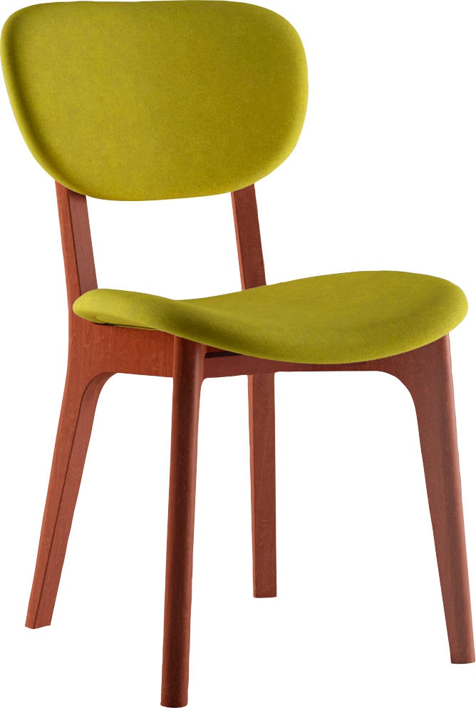 INOSIGN Stuhl »COZY Made in Italy« (Set) 2 Stk.Gestell in Buche, Kirsch- oder Nussbaum, Massivholz, Design Stuhl