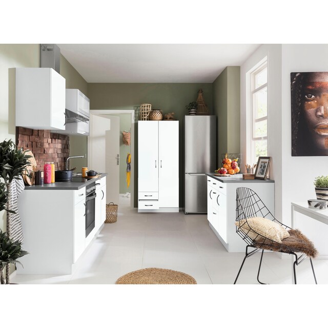 wiho Küchen Küchenzeile »Amrum«, mit E-Geräten, Breite 220 cm bequem  bestellen