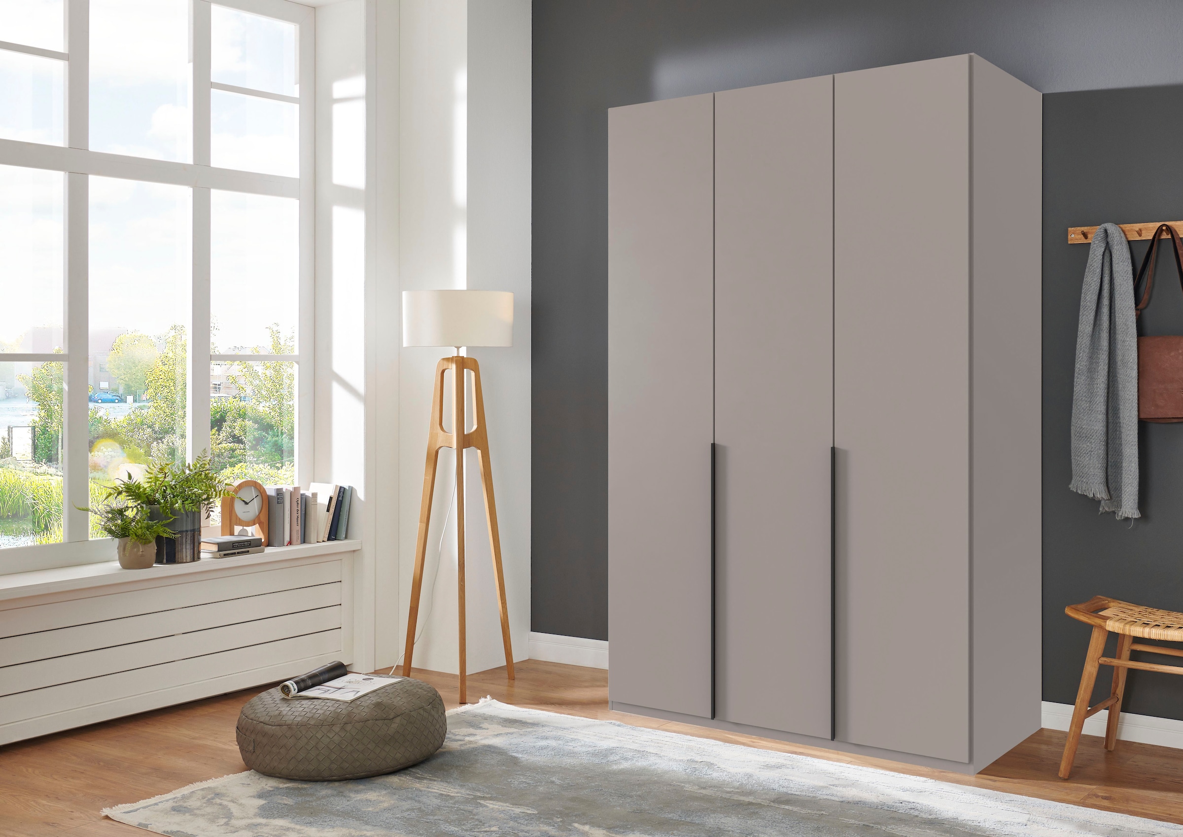 Wimex Kleiderschrank »Mugano,in 8 Breiten,3 Höhen,2 Tiefen, viele Farben, Made in Germany«, (in Basic oder Premium Ausstattung mit 2 weiteren Einlegeböden), mit langen oder kurzen Griffen aus Metall, mit oder ohne Spiegel