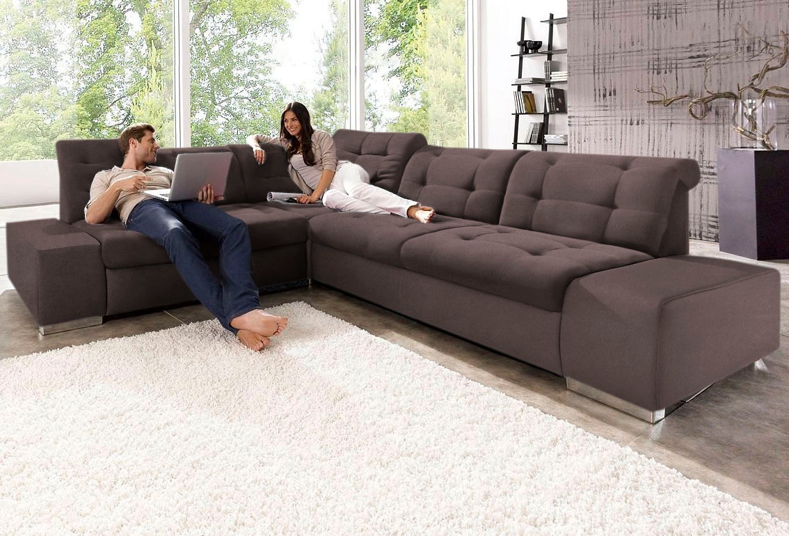 sit&more Ecksofa »Pale L-Form«, inklusive Kopfteilverstellung, wahlweise mit Bettfunktion
