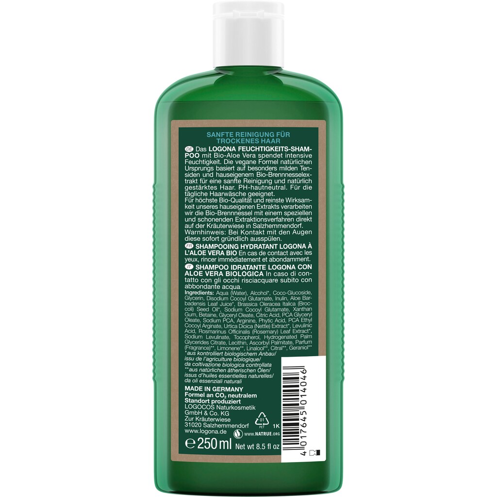 LOGONA Haarshampoo »Logona Feuchtigkeits-Shampoo Bio-Aloe Vera«