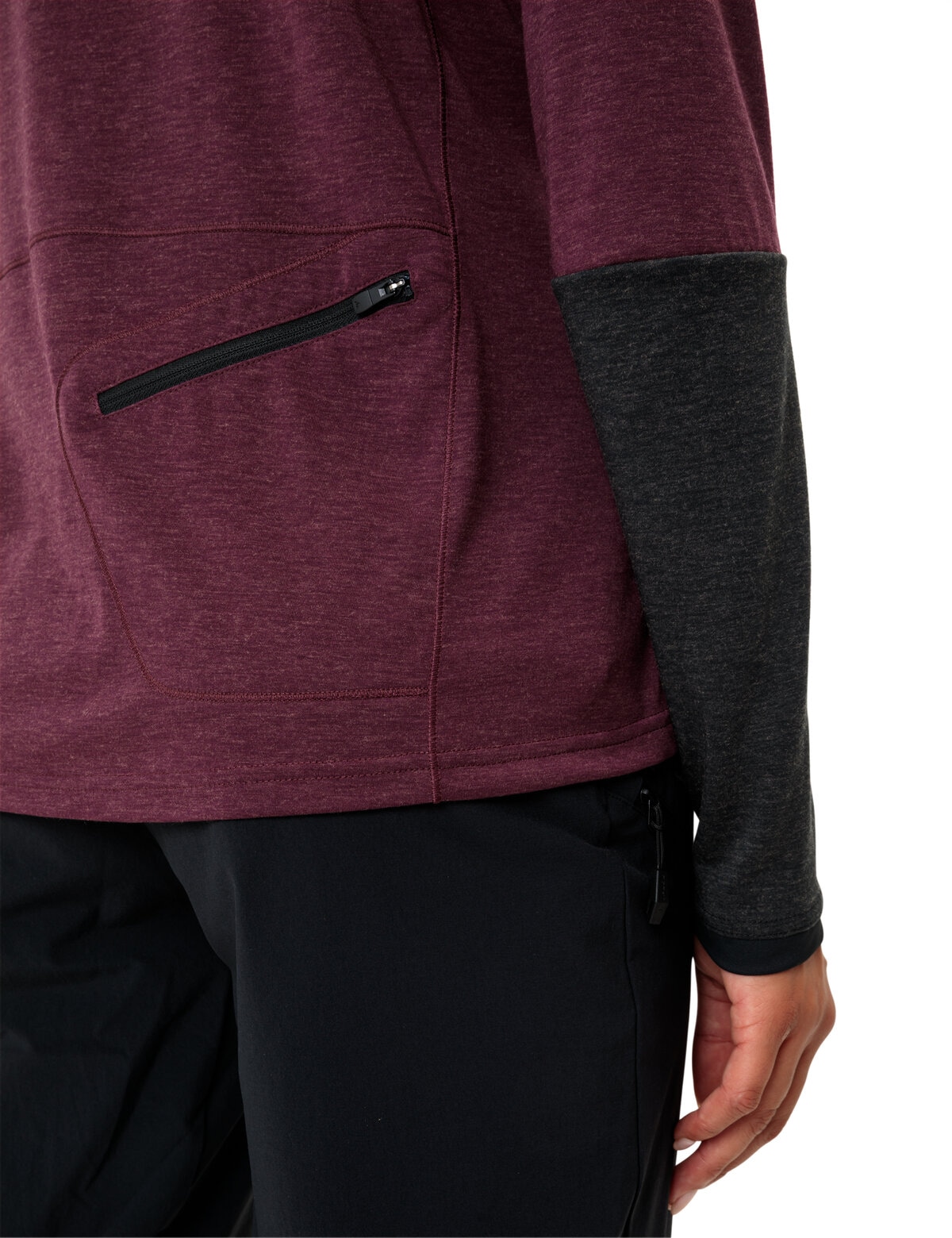 VAUDE Funktionsshirt »WOMEN'S TREMALZO LS SHIRT«, (1 tlg.), Rückentasche mit gewendetem Reißverschluss