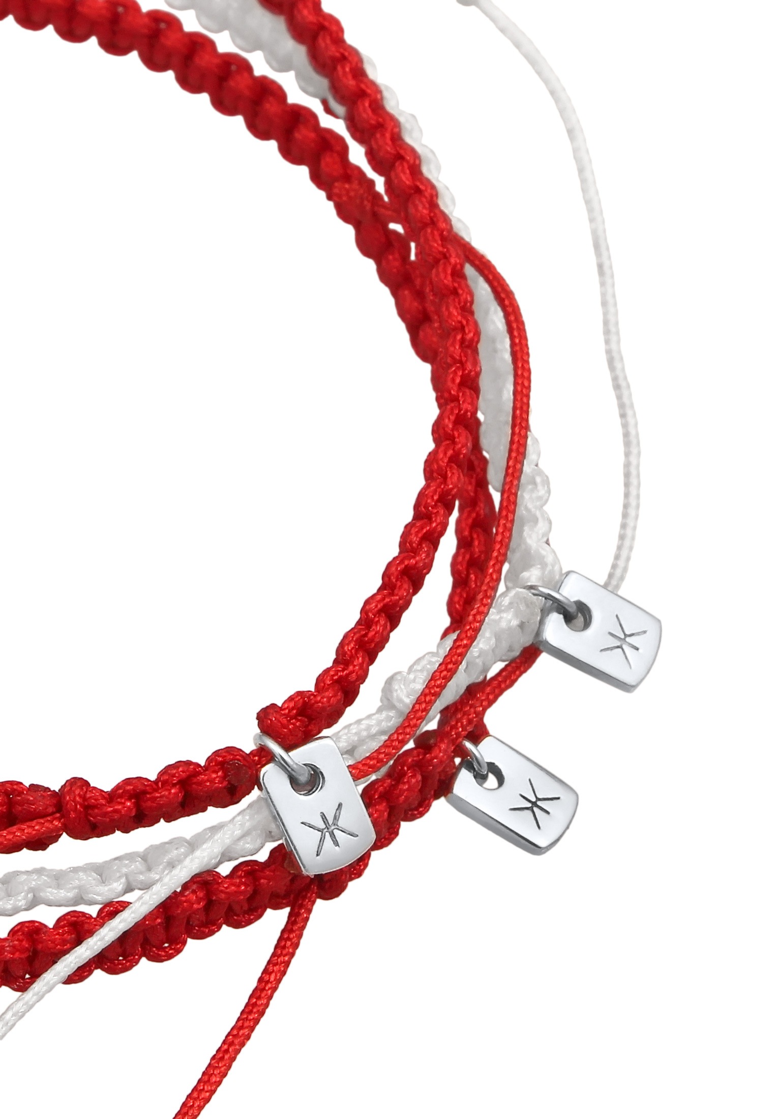 Kuzzoi Armketten Set »Armband EM Fußball Fan-Set Flagge 925 Sterling Silber«