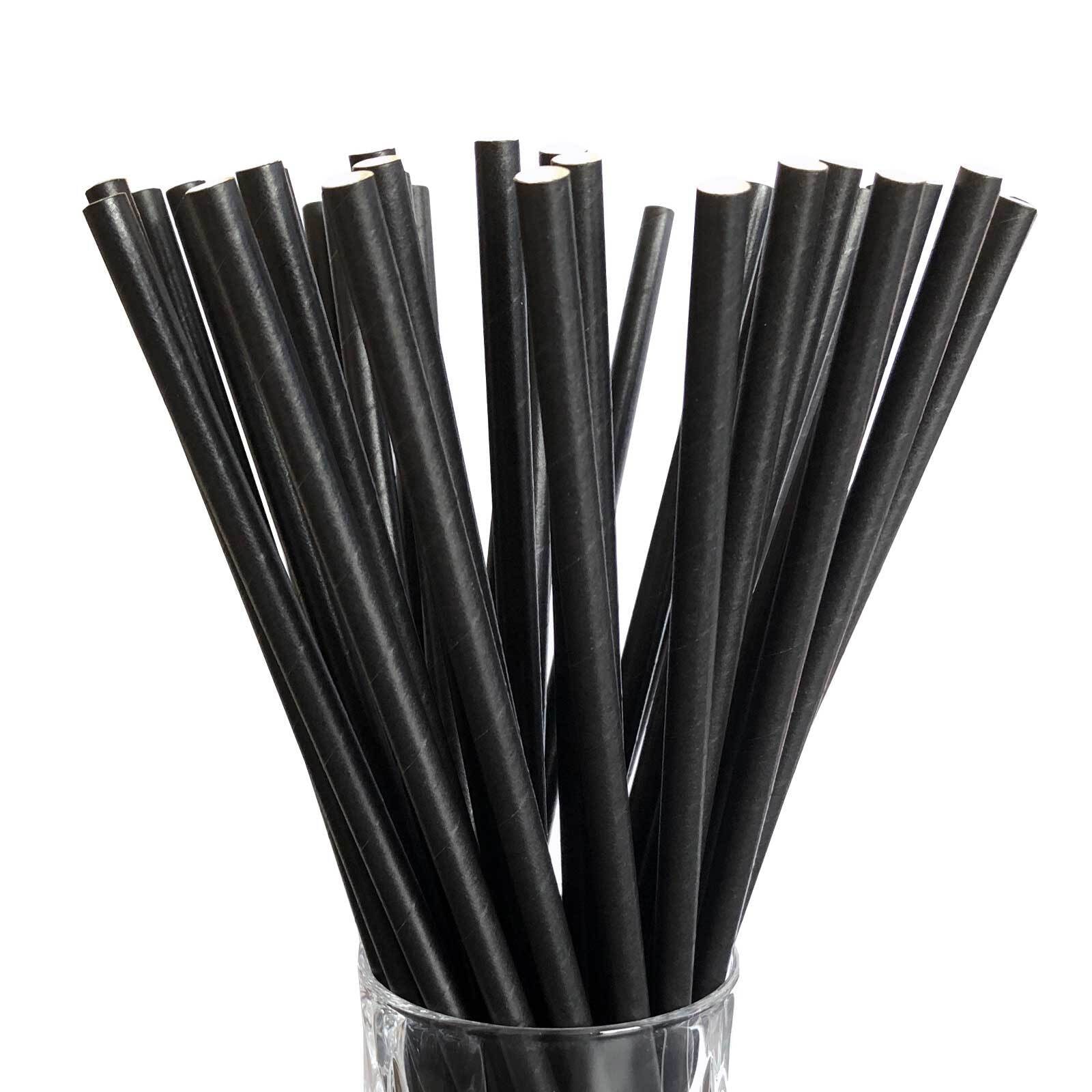 LUXENTU Trinkhalme »Papier-Trinkhalme Jumbo 20 cm 100er Set« Aus stabilem und hochwertigem Papier, ungebleicht, frei von Chemikalien, 100% biologisch abbaubar, absolut geschmacksneutral