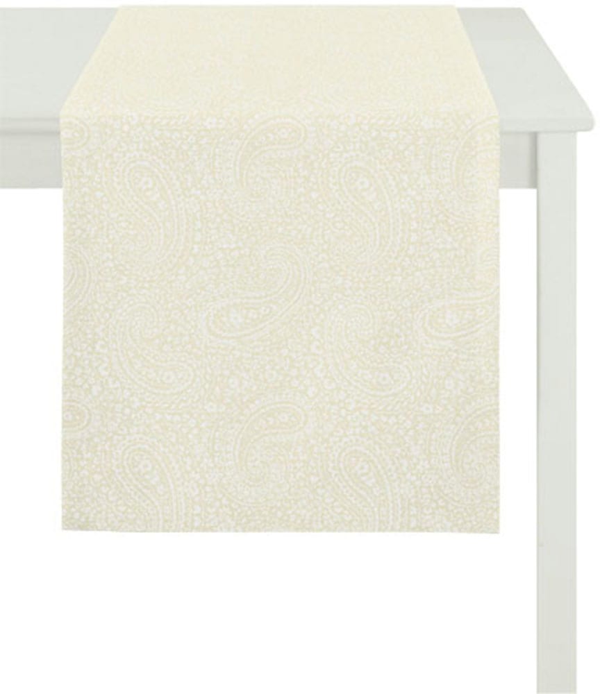 APELT Tischläufer "7907, Uni Paisley, Jacquard" mit zartem Paisleymuster