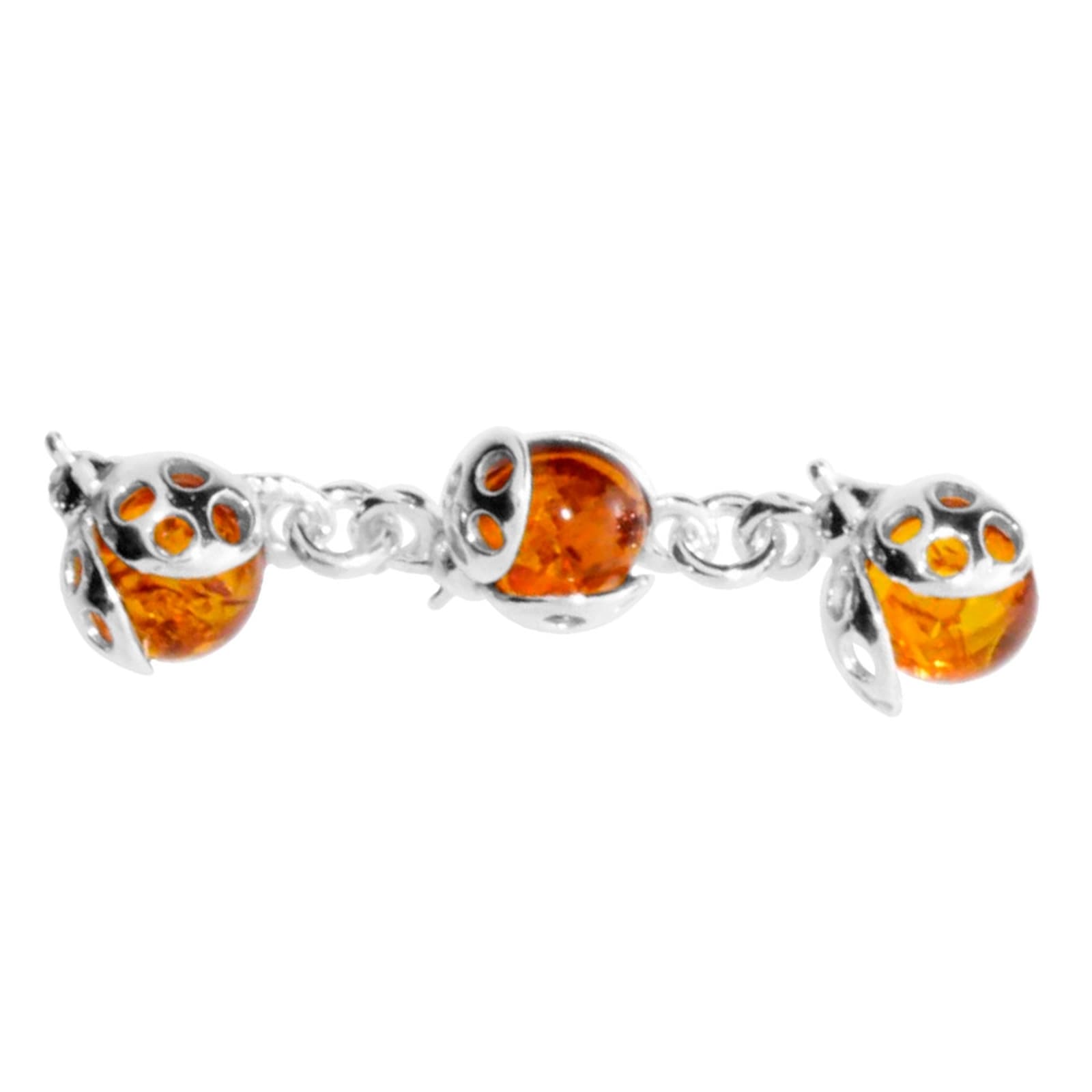 OSTSEE-SCHMUCK Armband »- Marienkäfer - Silber 925/000 - Bernstein«
