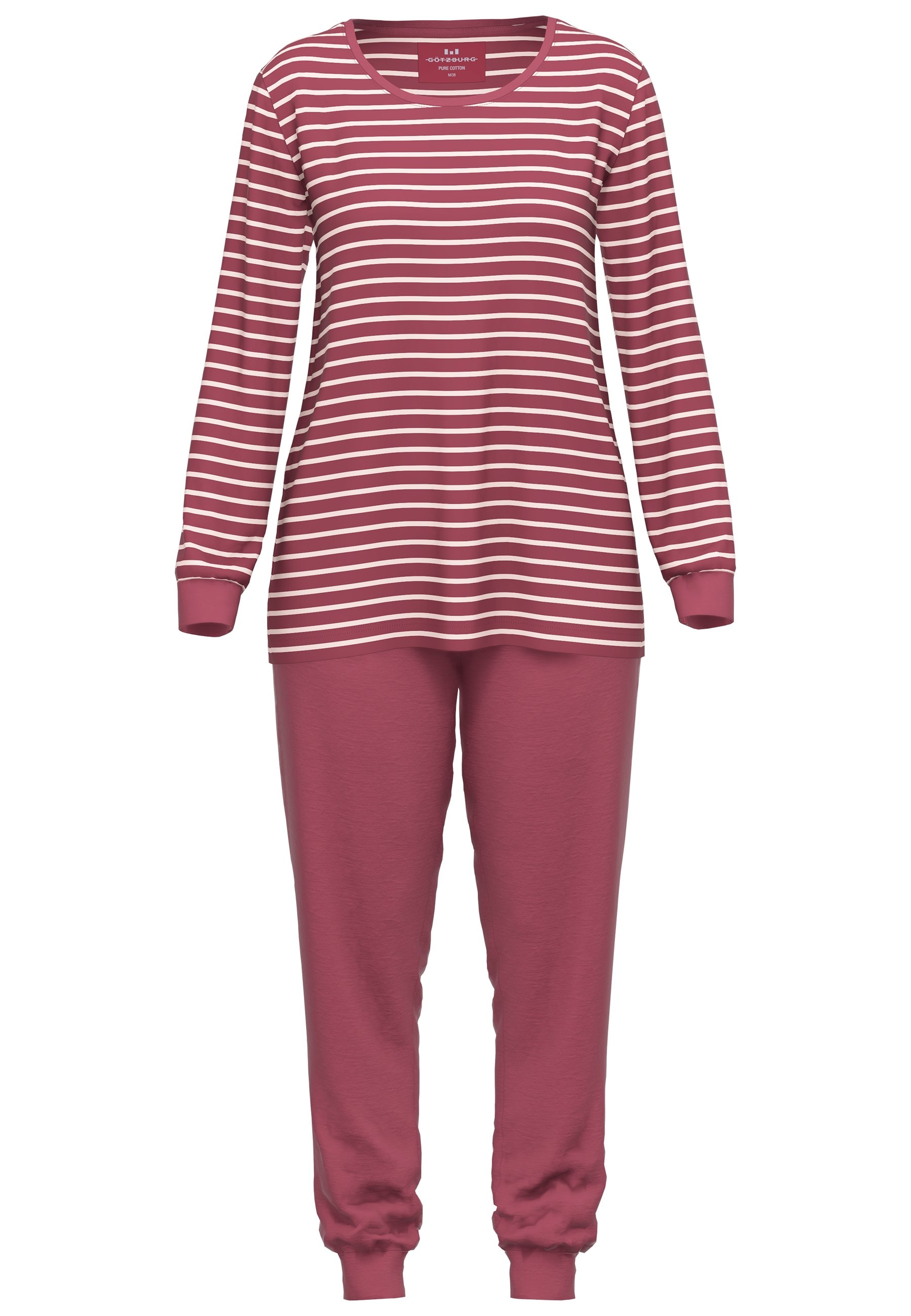 GÖTZBURG Pyjama »Herbstblüte«, (2 tlg.), Langarm, Rundhalsausschnitt, Reine Baumwolle