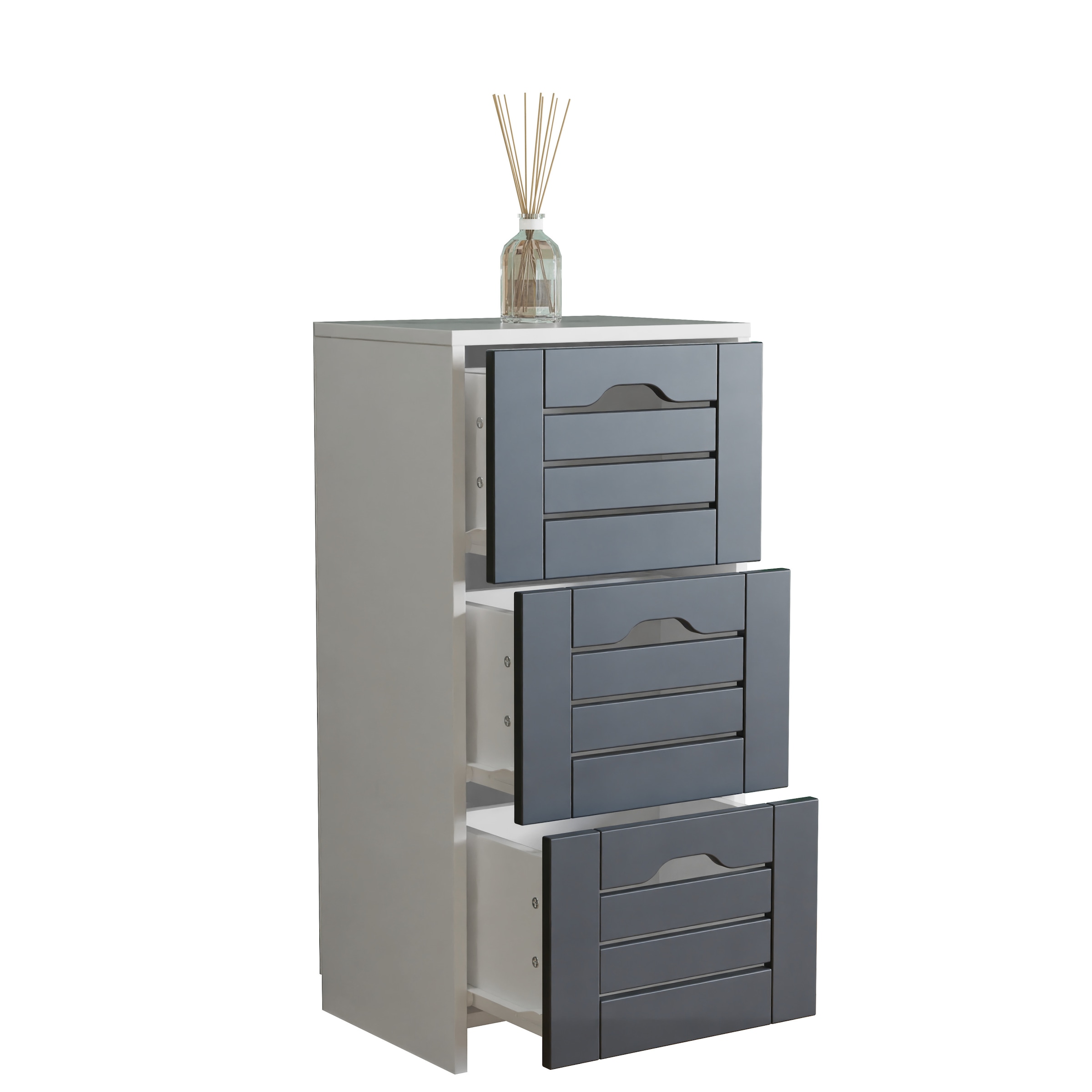 VCM Midischrank "Midischrank Schubladen Flonali 76 x 38 x 28 cm" 1 Stk. tlg.