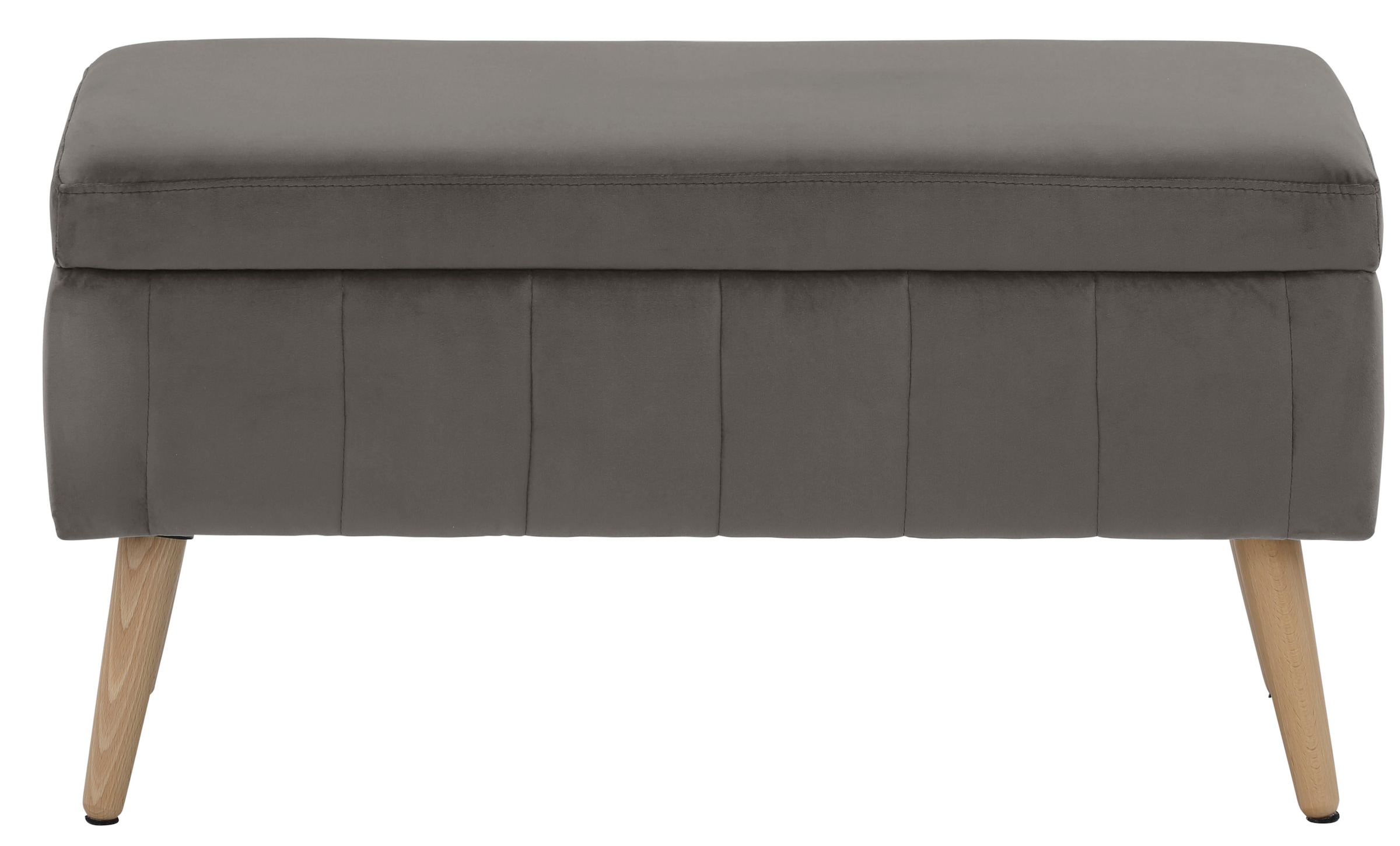 INOSIGN Truhenbank »AMIRA Sitzbank mit Stauraum, Maße B/T/H: 81/36/43 cm«, mit Staufach, in 3 Bezugsqualitäten mit feiner Steppung