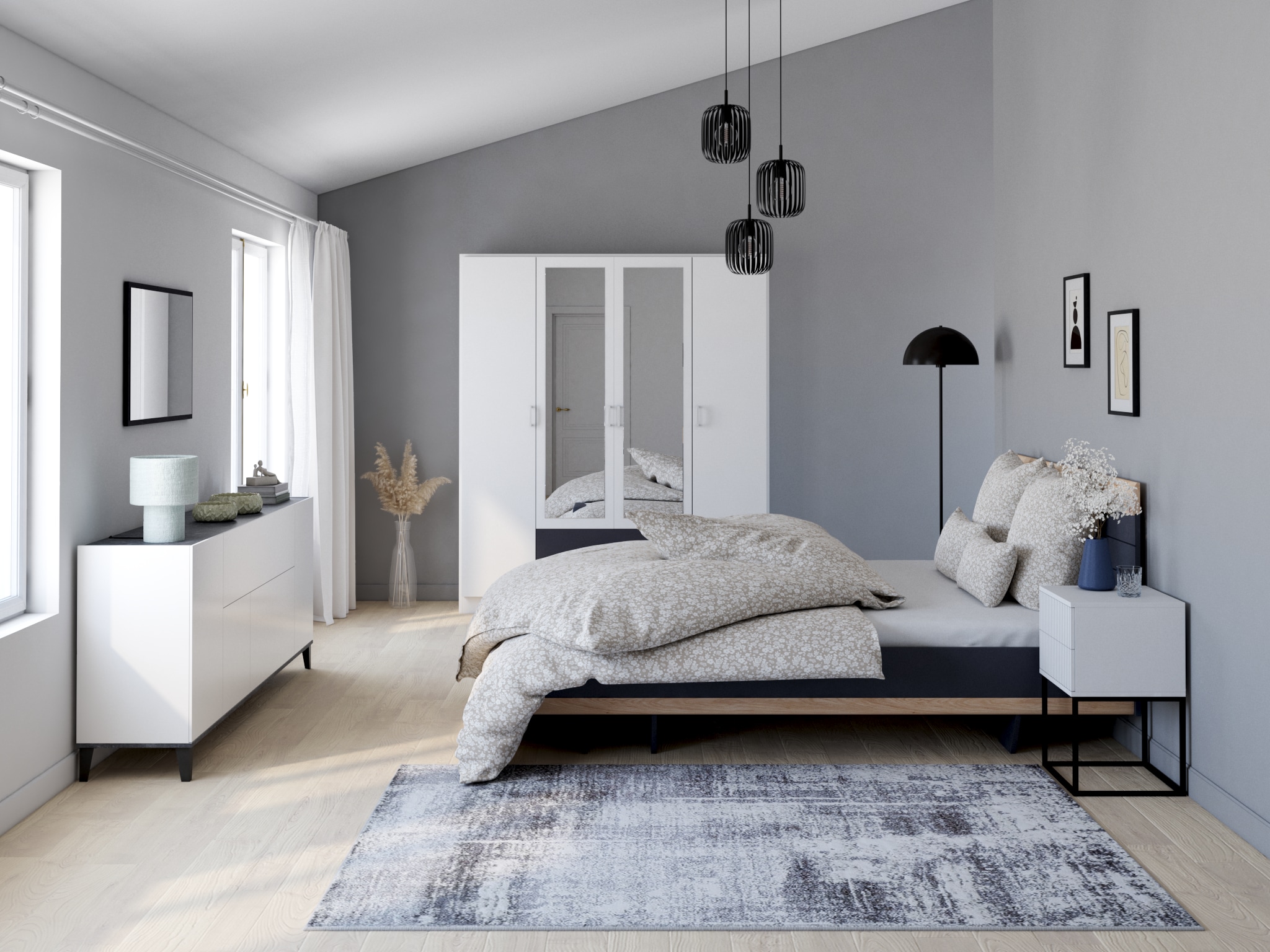 LeGer Home by Lena Gercke Bild »Black is Beautiful III« Abstrakt | Kunst | Modern | Schwarz-Weiß 1 Stk. tlg. HD Premium Poster-Druck inkl. Holzrahmen