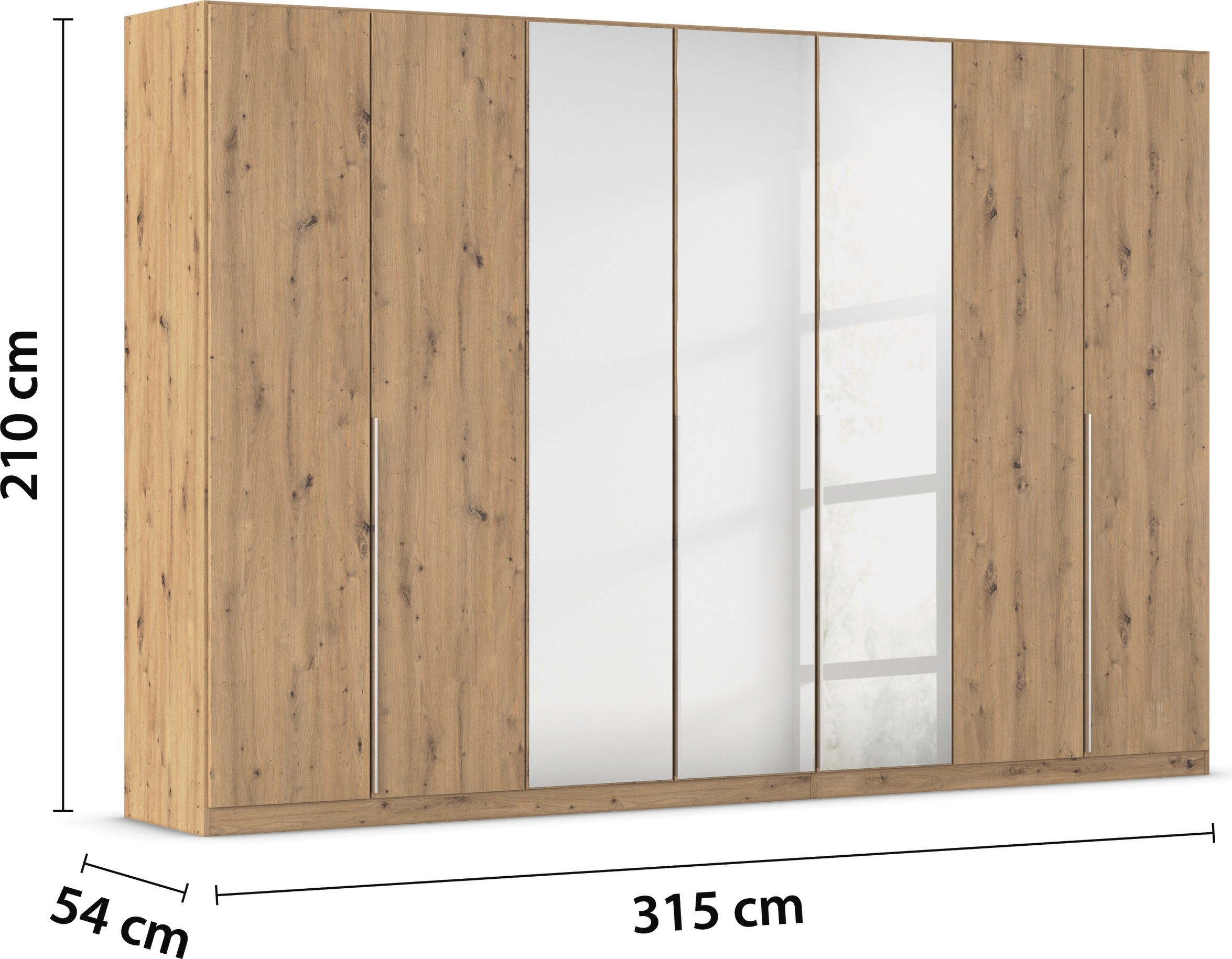 rauch Drehtürenschrank »Kleiderschrank Schrank Garderobe AGORDO mit Dekor- oder Hochglanzfront«, durchdachte Innenausstattung, in 6 Breiten und 2 Höhen MADE IN GERMANY