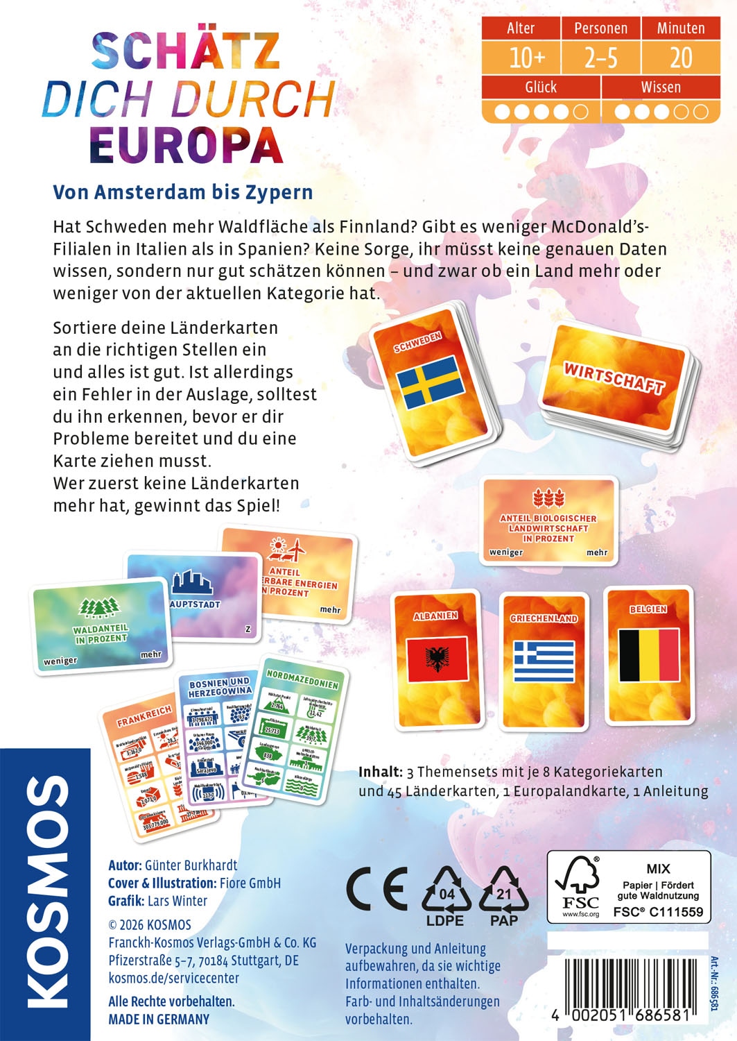 Kosmos Spiel »Schätz dich durch Europa« Made in Germany