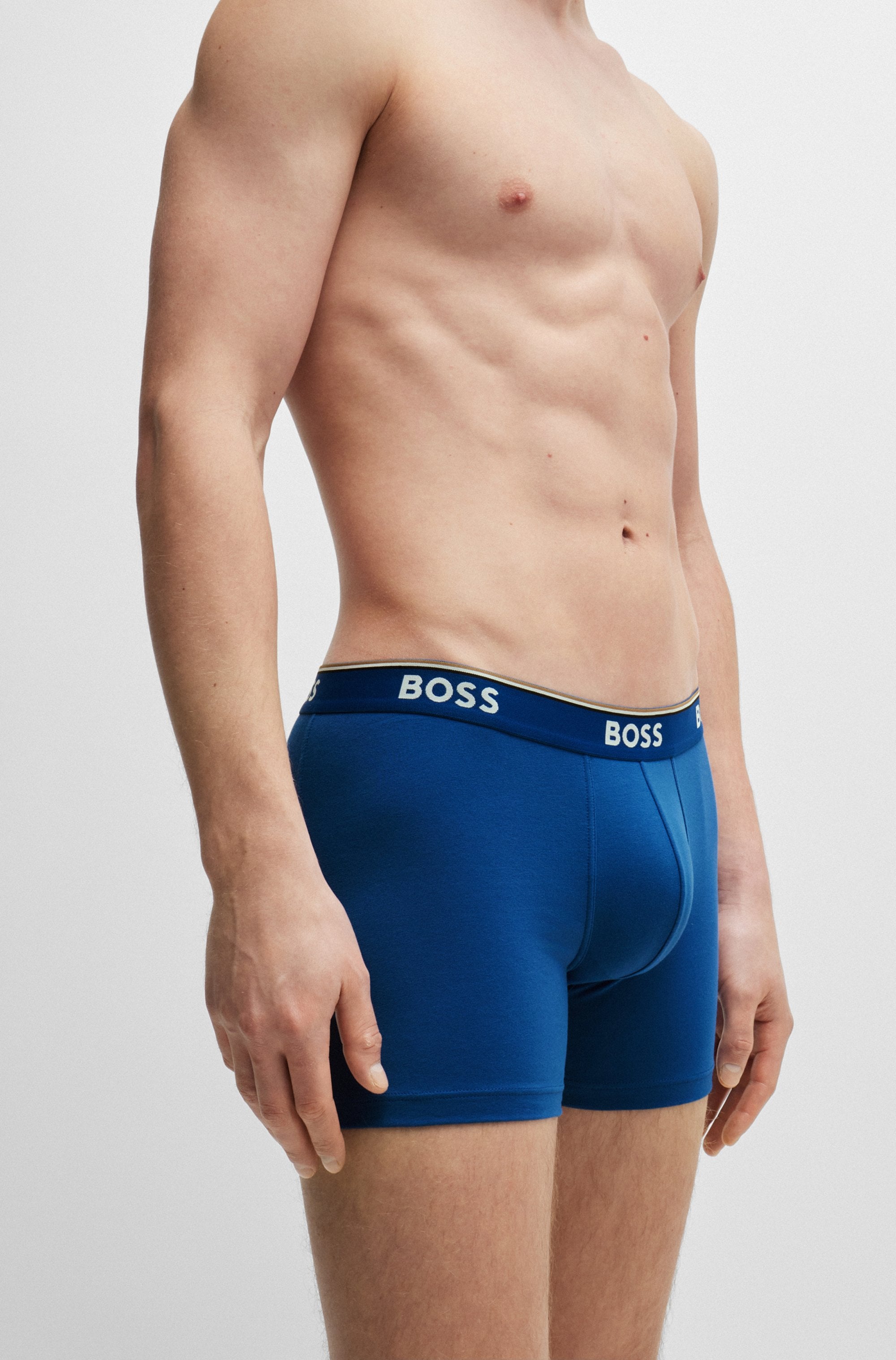 BOSS Boxer »Boxer 3 PACK« mit farblich passendem Webbund