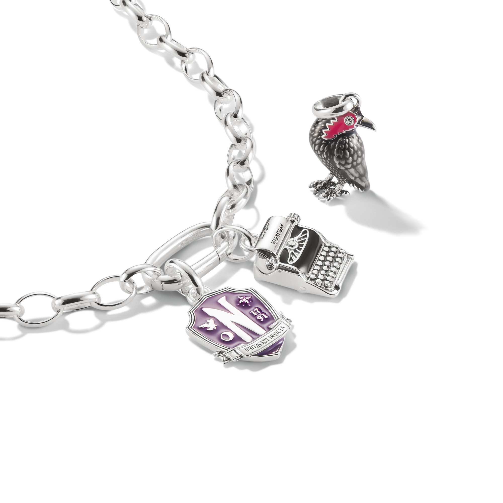 THOMAS SABO Charm-Einhänger »THOMAS SABO Wednesday Schreibmaschine Charm - Connect« mit Zirkonia (synth.)