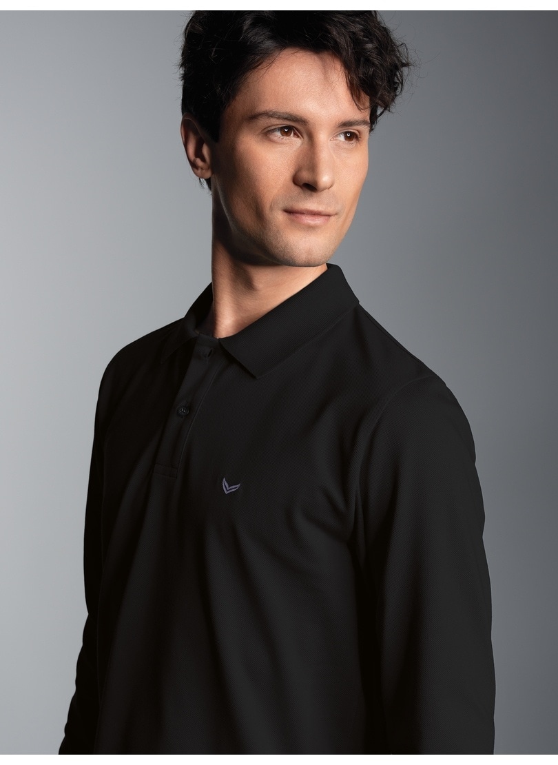 Trigema Poloshirt »TRIGEMA Langarm Poloshirt mit Armbündchen«, (1 tlg.)