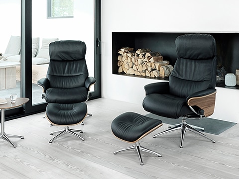 FLEXLUX »Relaxchairs Rückenverstellung, Arml. bequem Eiche, Fuß Relaxsessel Kopf- Alu, M Aarhus«, bestellen Relaxfunktion &