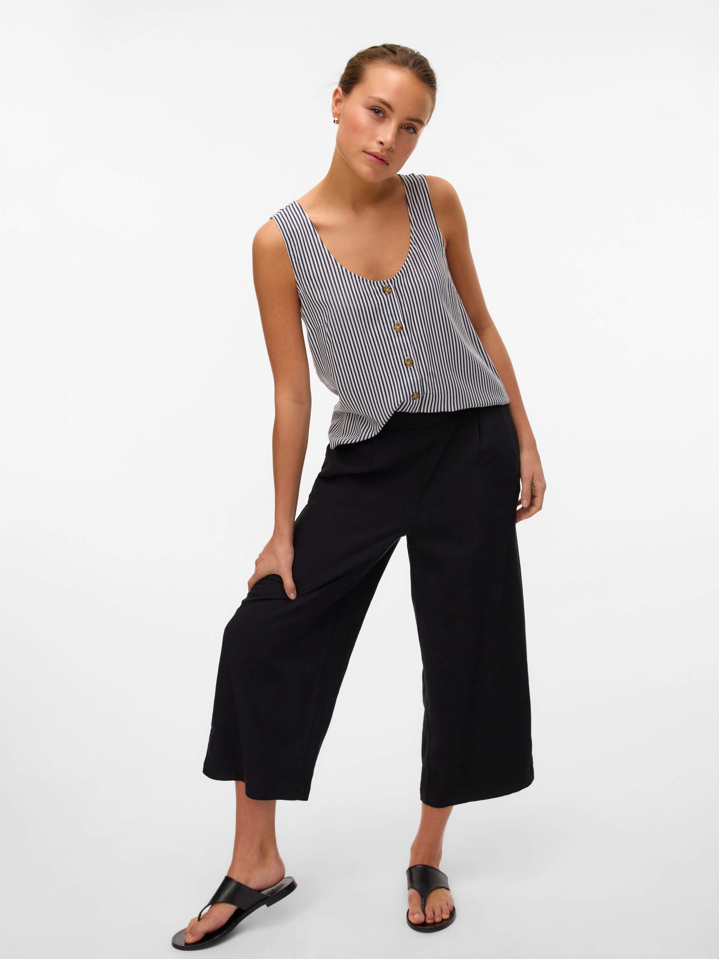 Vero Moda Culotte »VMMYMILO H/W CULOTTE PANT WVN GA«, mit Leinen