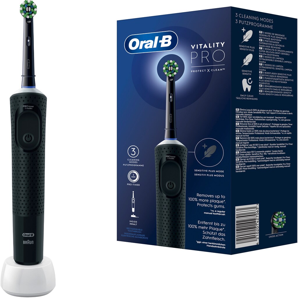 Oral-B Elektrische Zahnbürste »Vitality Pro«, 1 St. Aufsteckbürsten