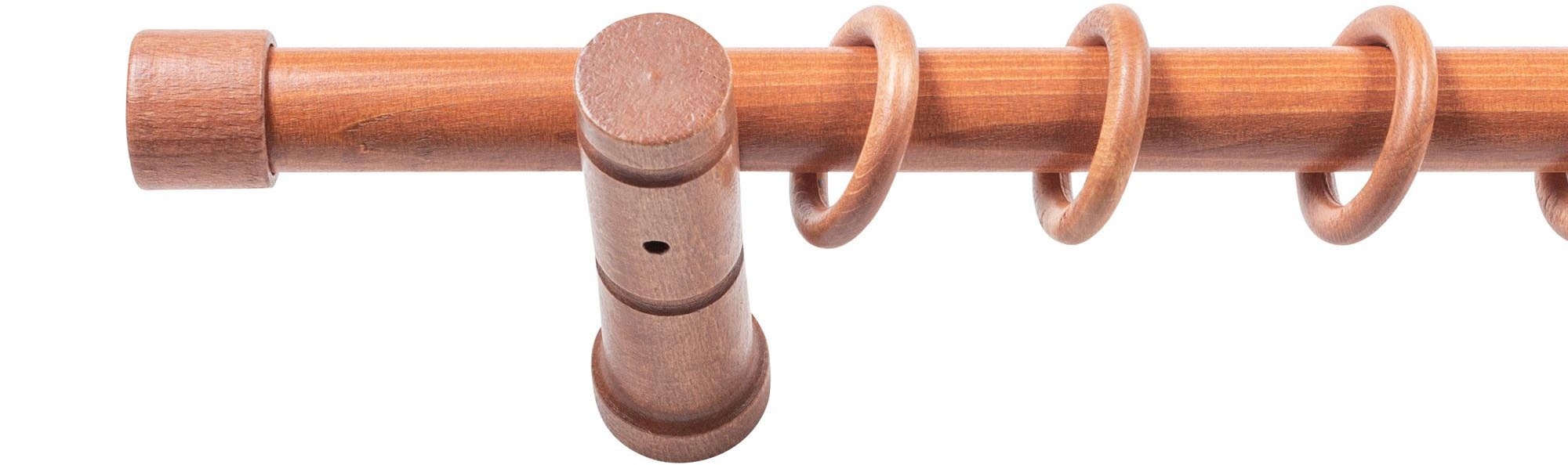 SN DECO GROUP Gardinenstange »Cafiro«, 1 läufig-läufig, Fixmaß, 28 mm, Holz, verschiedene Längen und Farben, Komplettset