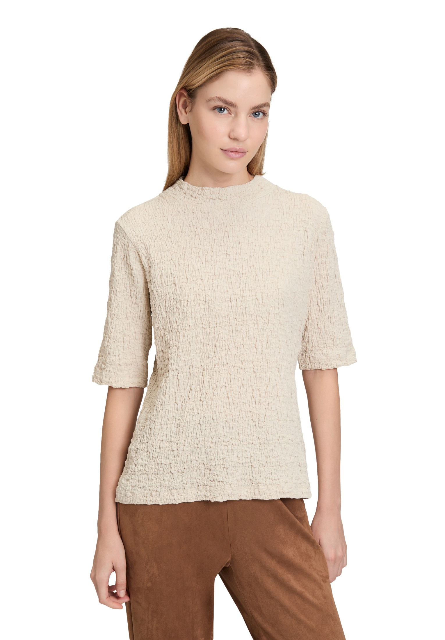 Betty Barclay Langarmshirt »Strukturshirt mit Stehkragen«