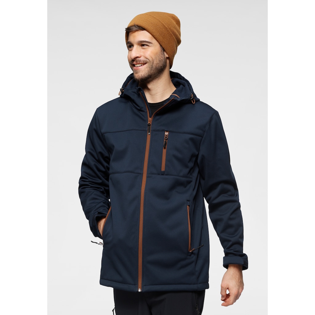 Polarino Softshelljacke, mit Kapuze