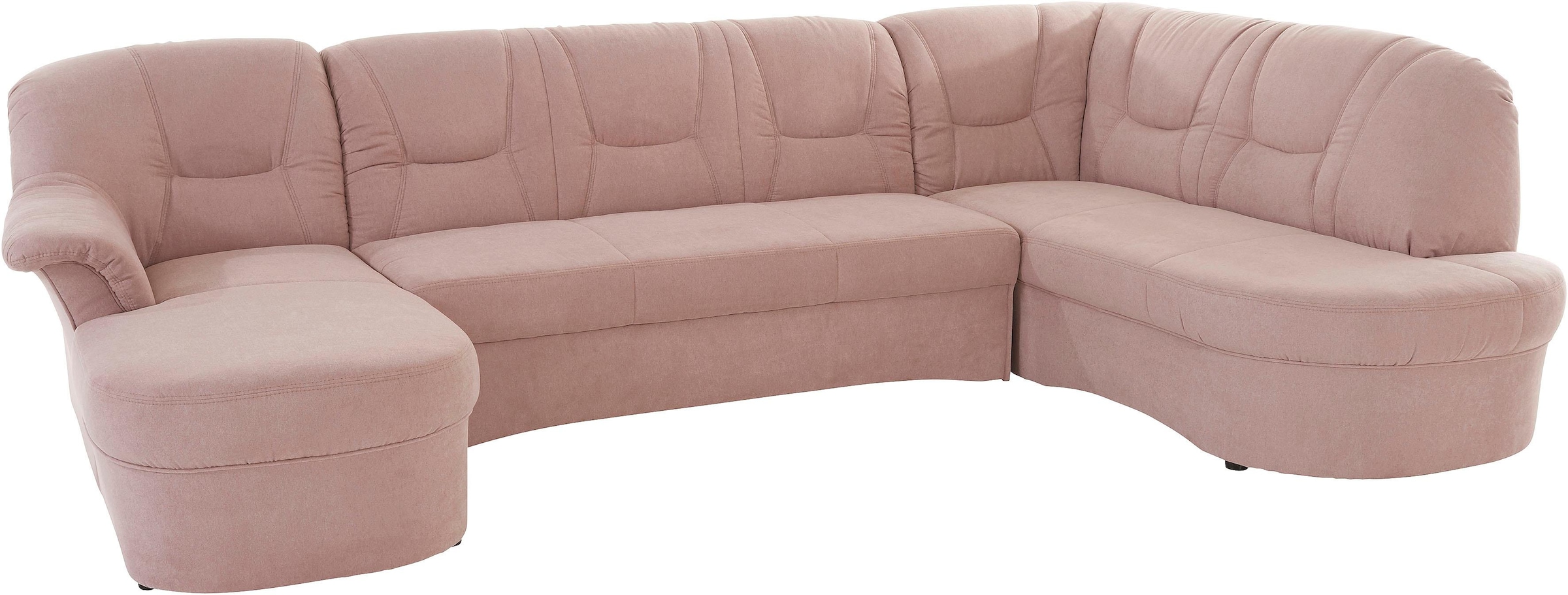 DOMO collection Wohnlandschaft »Sarafina, zeitlos und komfortabel, optional mit Federkern, U-Form«, wahlweise mit Bettfunktion