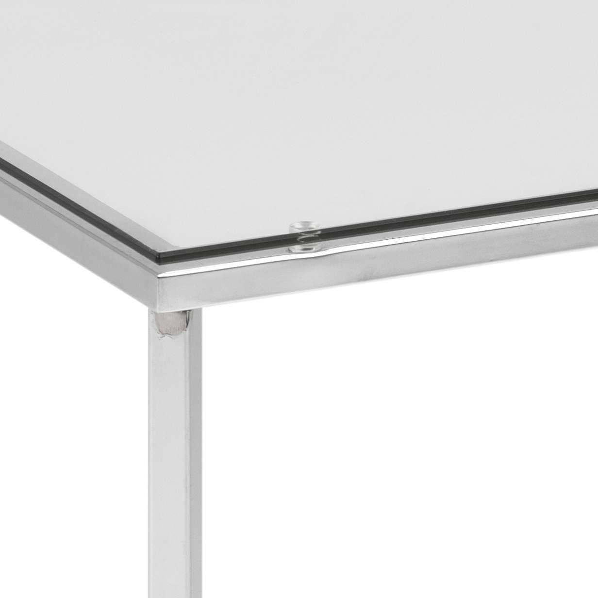 ACTONA GROUP Couchtisch »Cross«, Beistelltisch, gehärtetem Klarglas, Stahlgestell, B: 50 cm