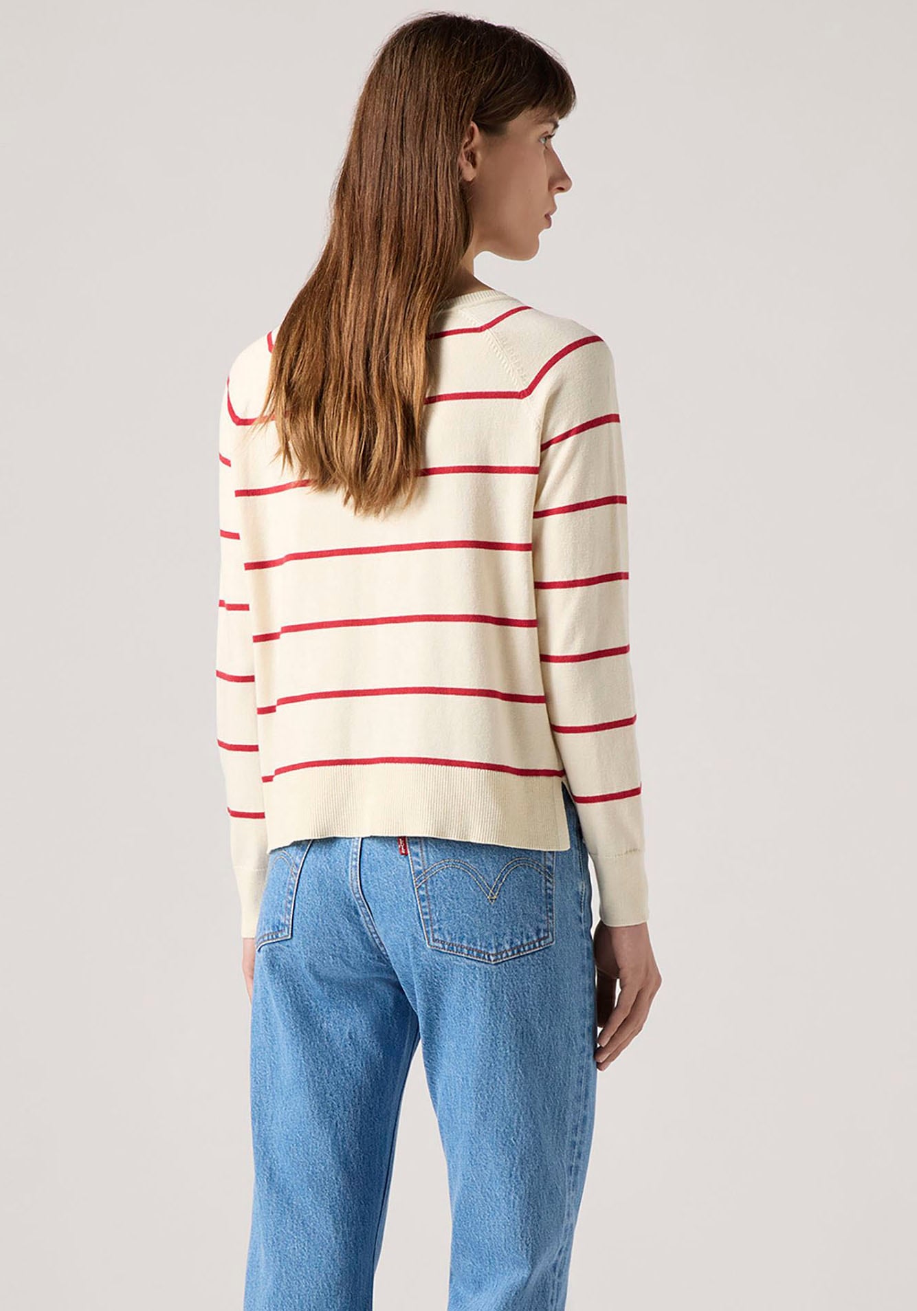 Levi's® Longpullover »PETAL VNECK SWEATER«, mit Rippbündchen