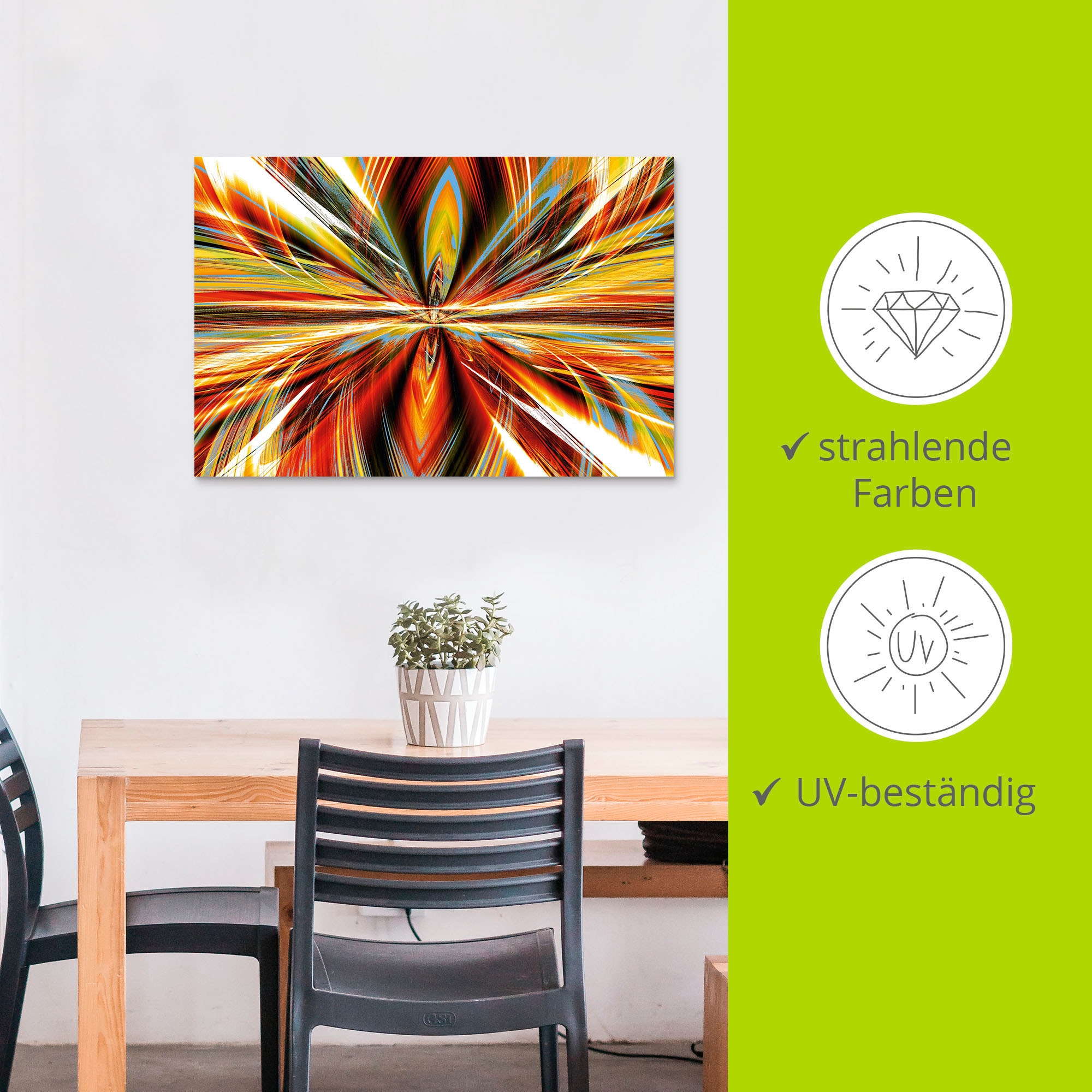Artland Wandbild »Feuerstelle«, Gegenstandslos, (1 St.), als Alubild, Outdoorbild, Leinwandbild in verschied. Größen