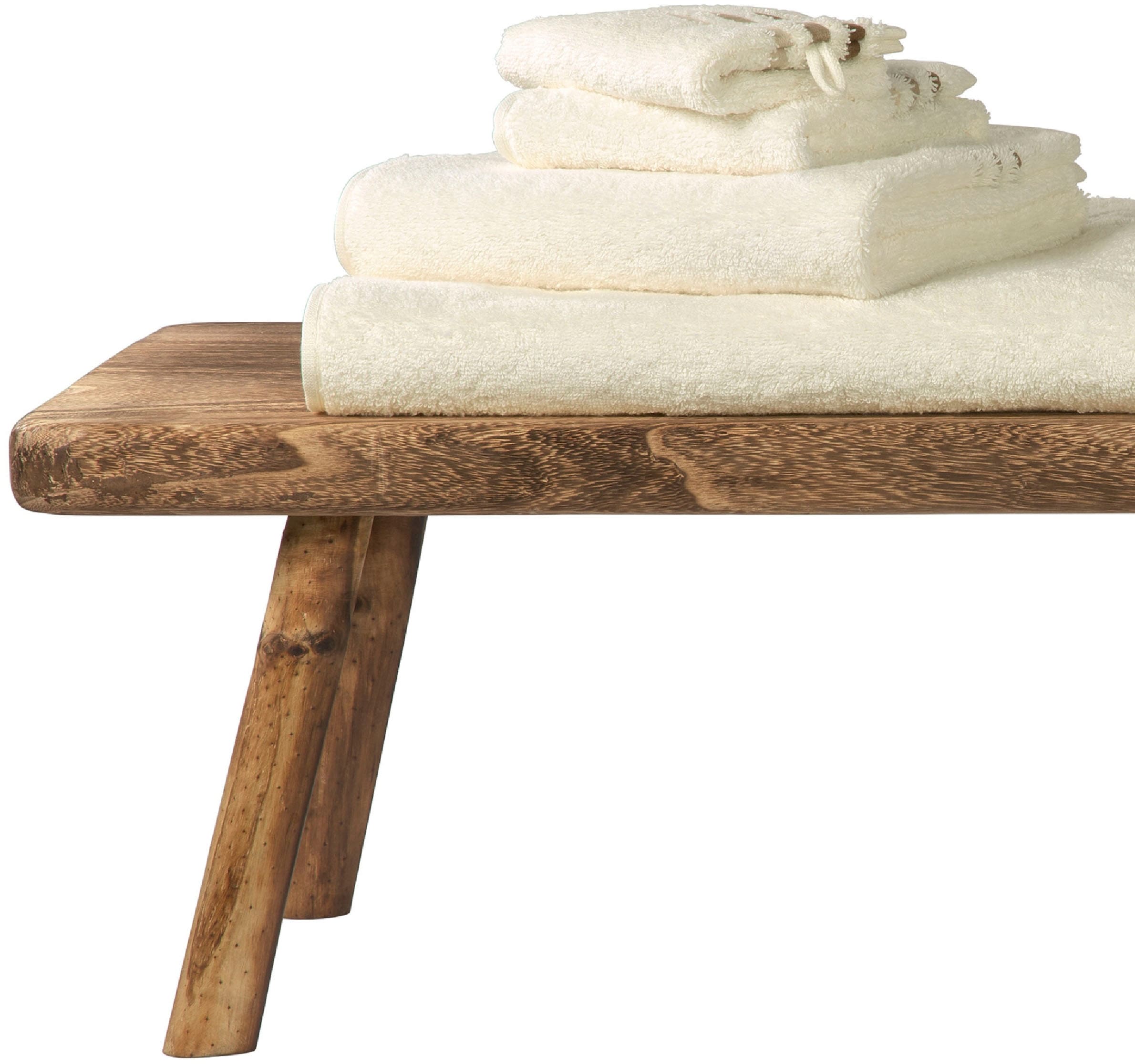Schiesser Waschhandschuh »Skyline Color aus 100 % Baumwolle mit eleganter Streifenbordüre«, (5 St., 5 Waschhandschuhe (16x22 cm), MADE IN GREEN by OEKO-TEX®