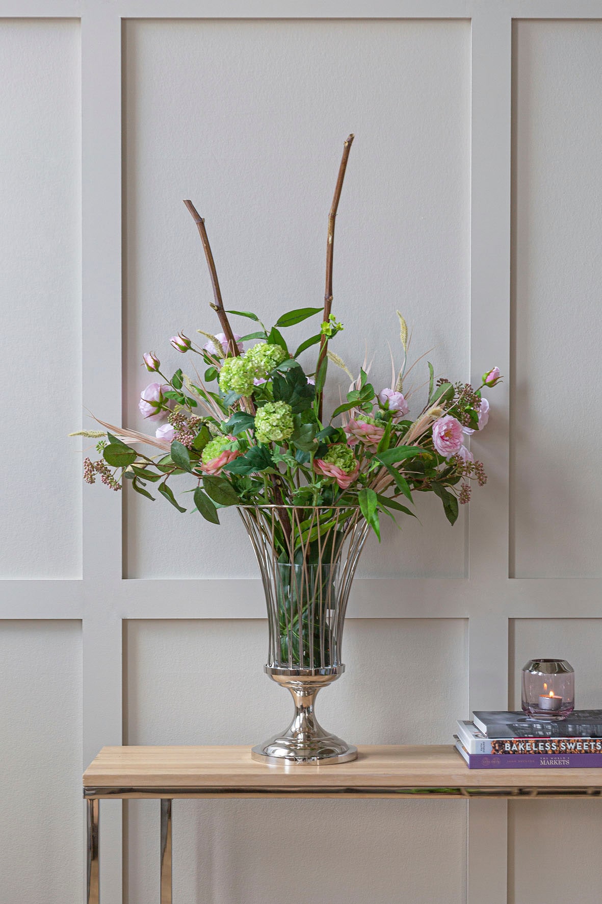 Fink Windlicht »ALLEGRA« Kerzenhalter aus Edelstahl und Glas