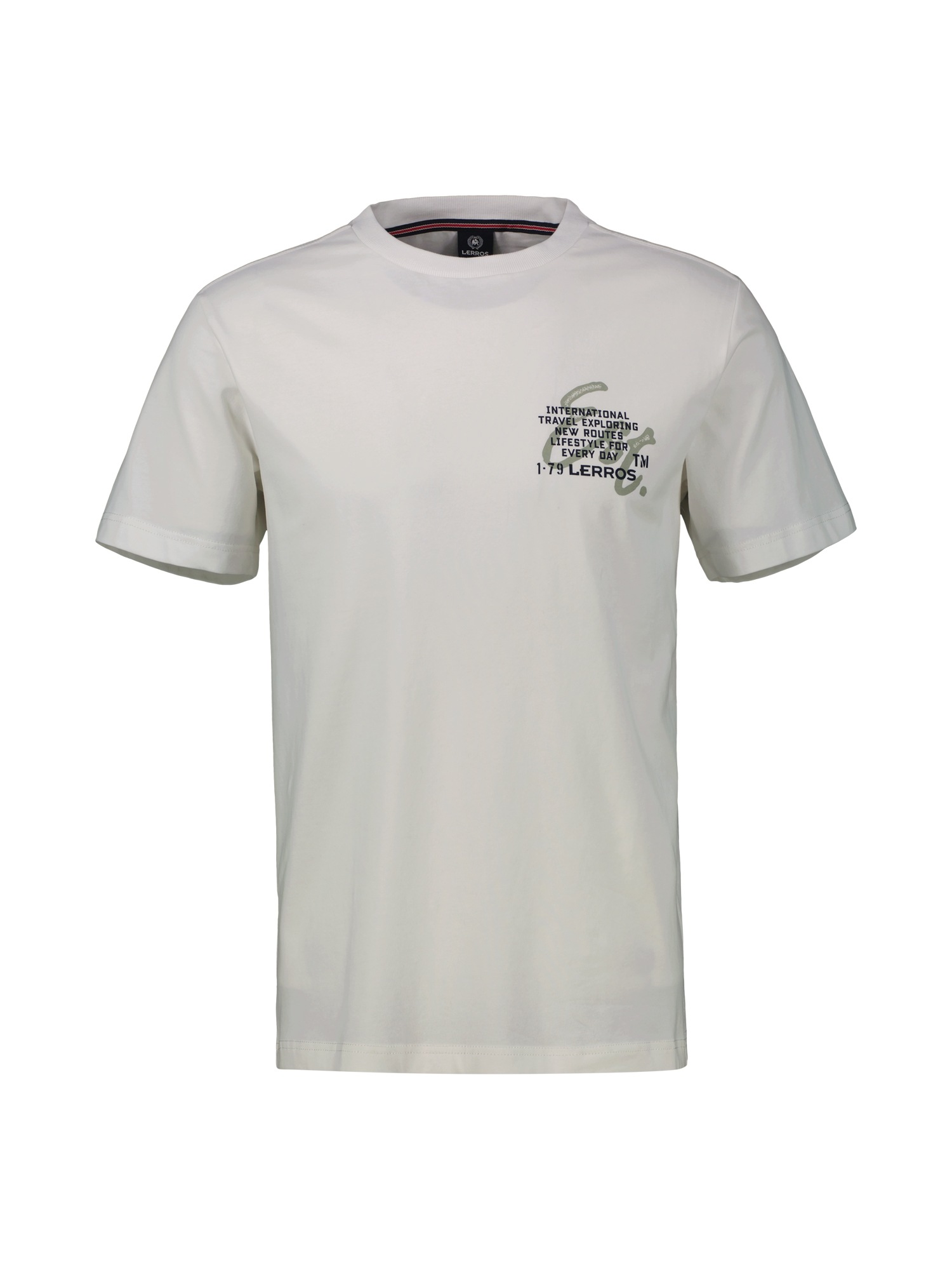 LERROS T-Shirt »LERROS T-Shirt mit Brustprint in Großen Größen«