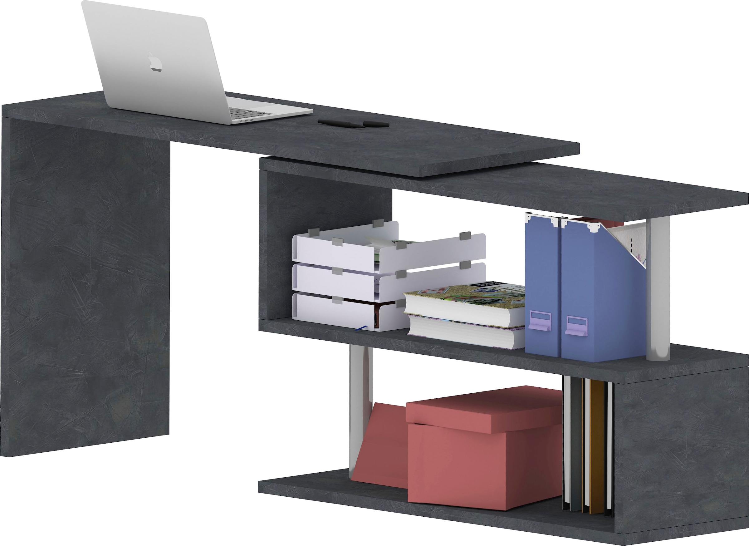 INOSIGN Schreibtisch »Volta, Made in Italy« multifunktional - als Computertisch, Eckschreibtisch oder Sideboard