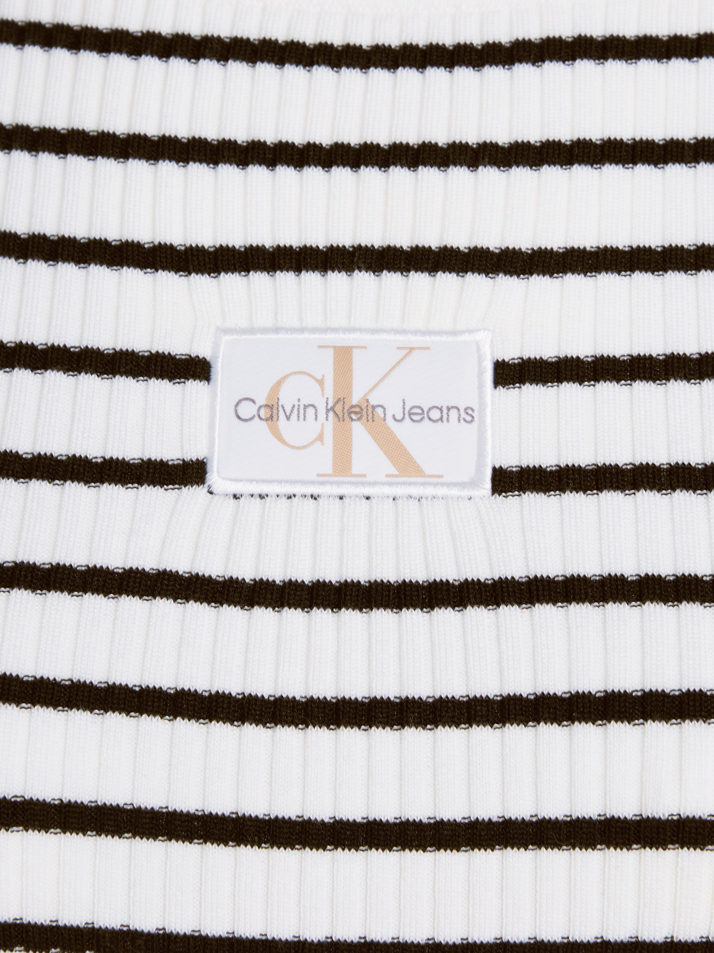 Calvin Klein Jeans Rundhalspullover »WOVEN LABEL TIGHT SWEATER«, mit Logopatch