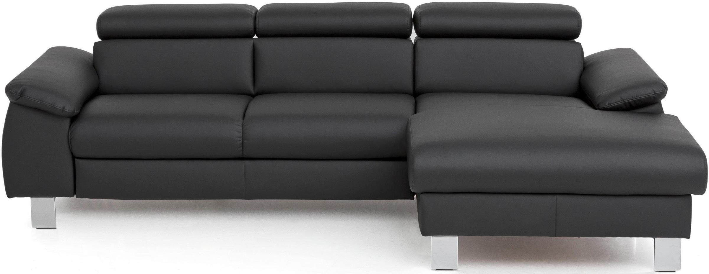 COTTA Polstergarnitur »Komaris L-Form«, (Set), Set bestehend aus: Ecksofa mit Kopfteilverstellung & Hocker