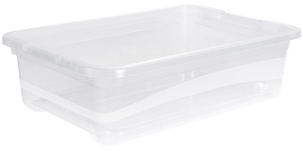 keeeper Aufbewahrungsbox »Cornelia, 4er Set,  28 L, 59,5 x 39 x 19,5 cm« durch Clips verschließbar, Griffe am Boden