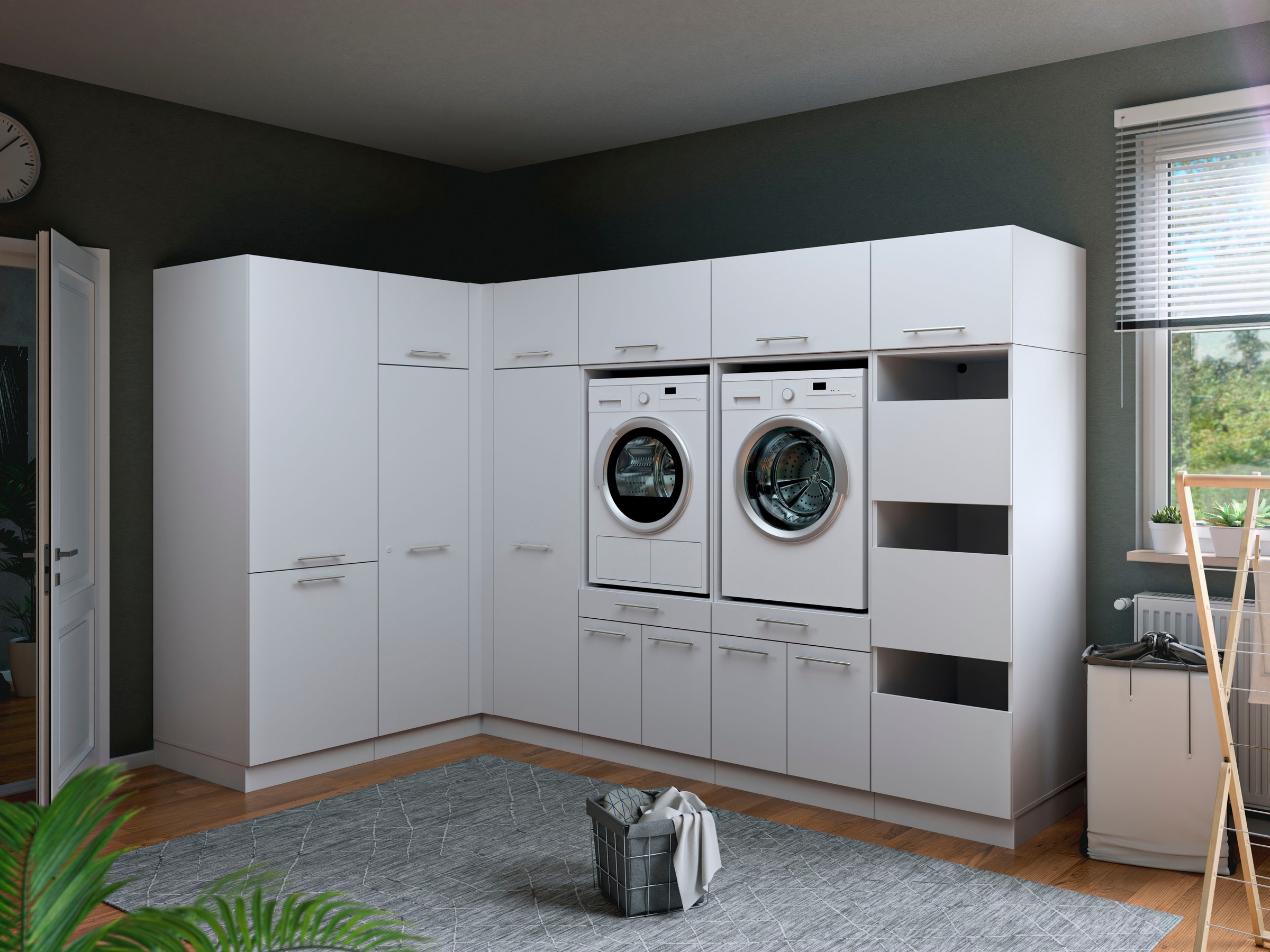 Laundreezy Mehrzweckschrank-Set »Laundreezy, 11-tlg. Mehrzweckschrank-Set B/H/T 285/200/68 cm« 11 Stk. tlg.